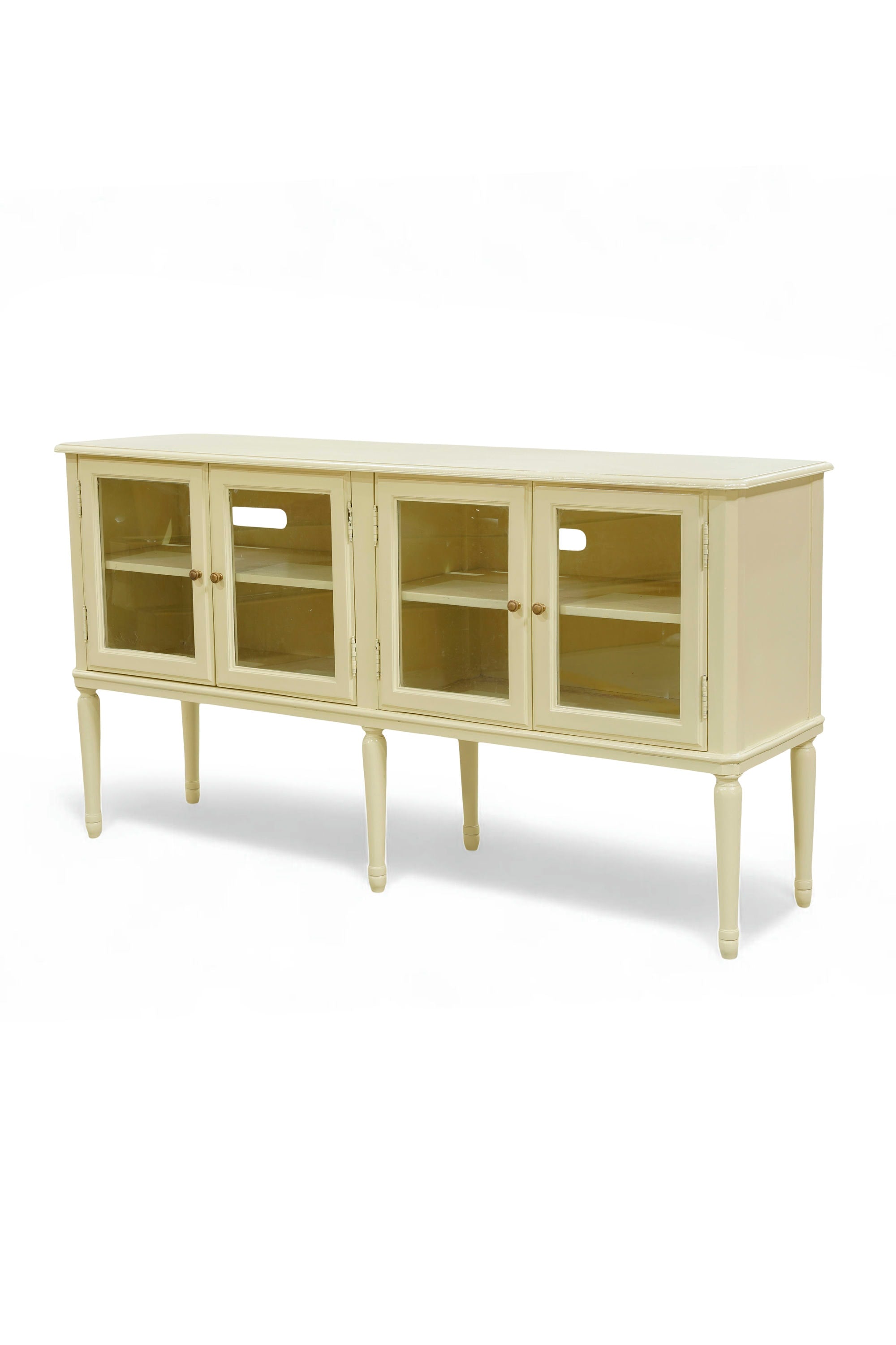Arden Fluted-Leg Glass Sideboard