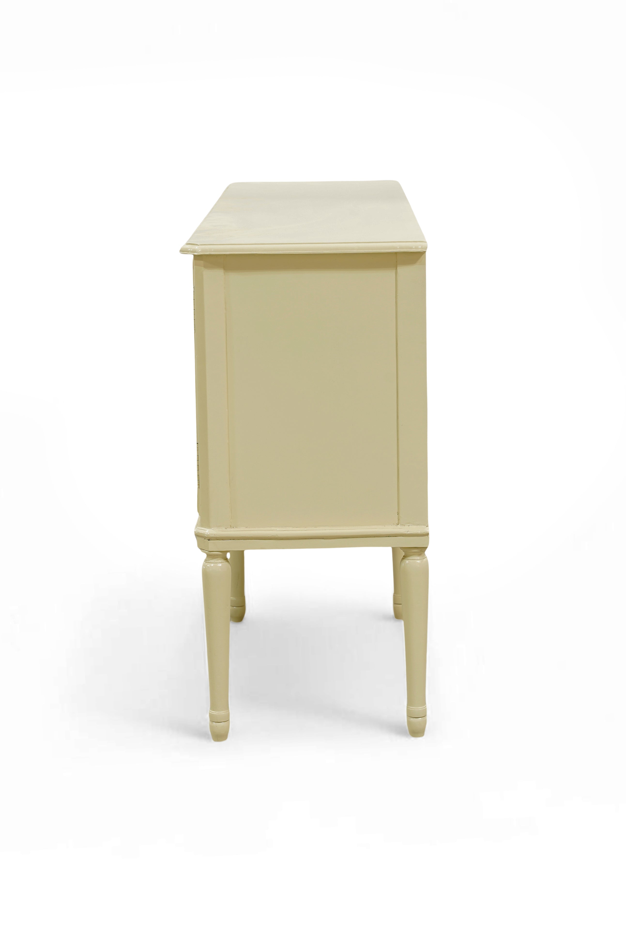 Arden Fluted-Leg Glass Sideboard