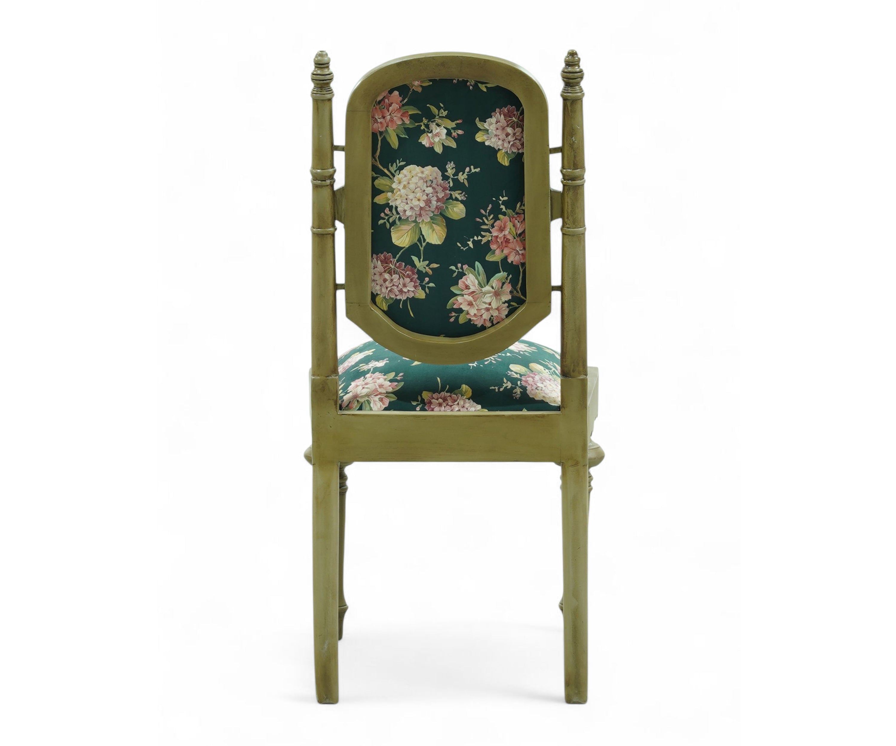 French Floral Upholstered Low-Seated Chair