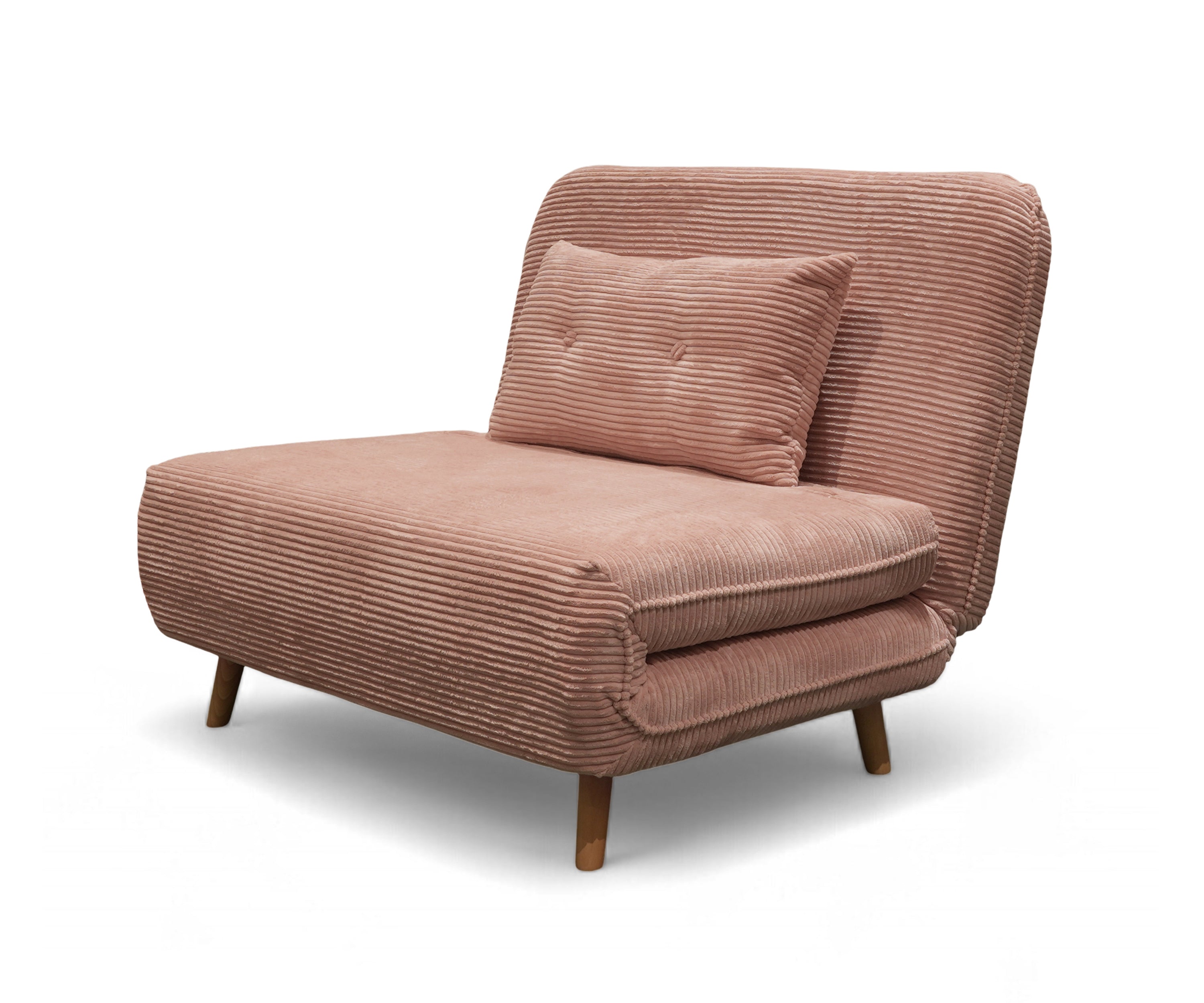Jordan Corduroy Foldable Sofa with Wodden Legs