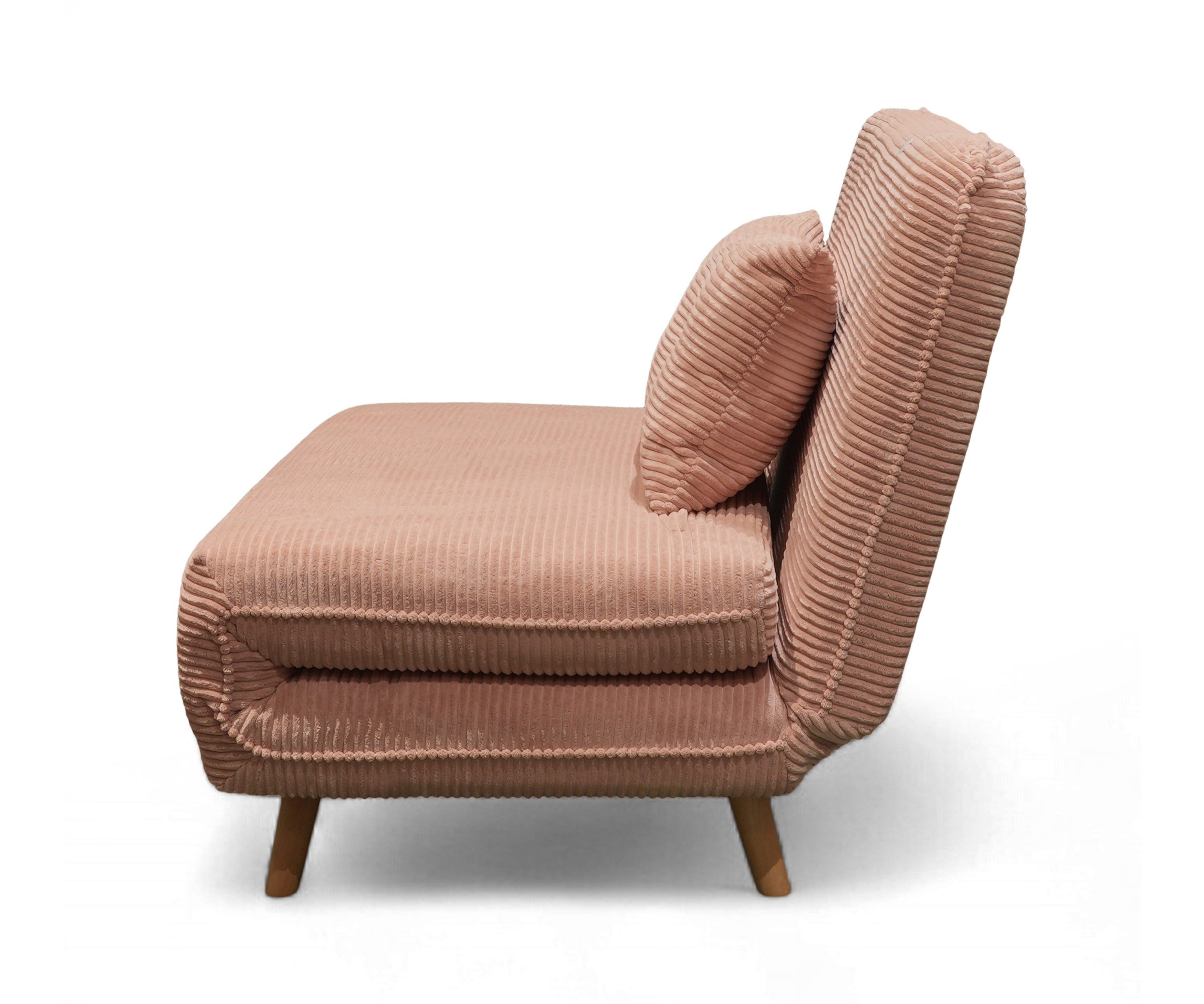 Jordan Corduroy Foldable Sofa with Wodden Legs