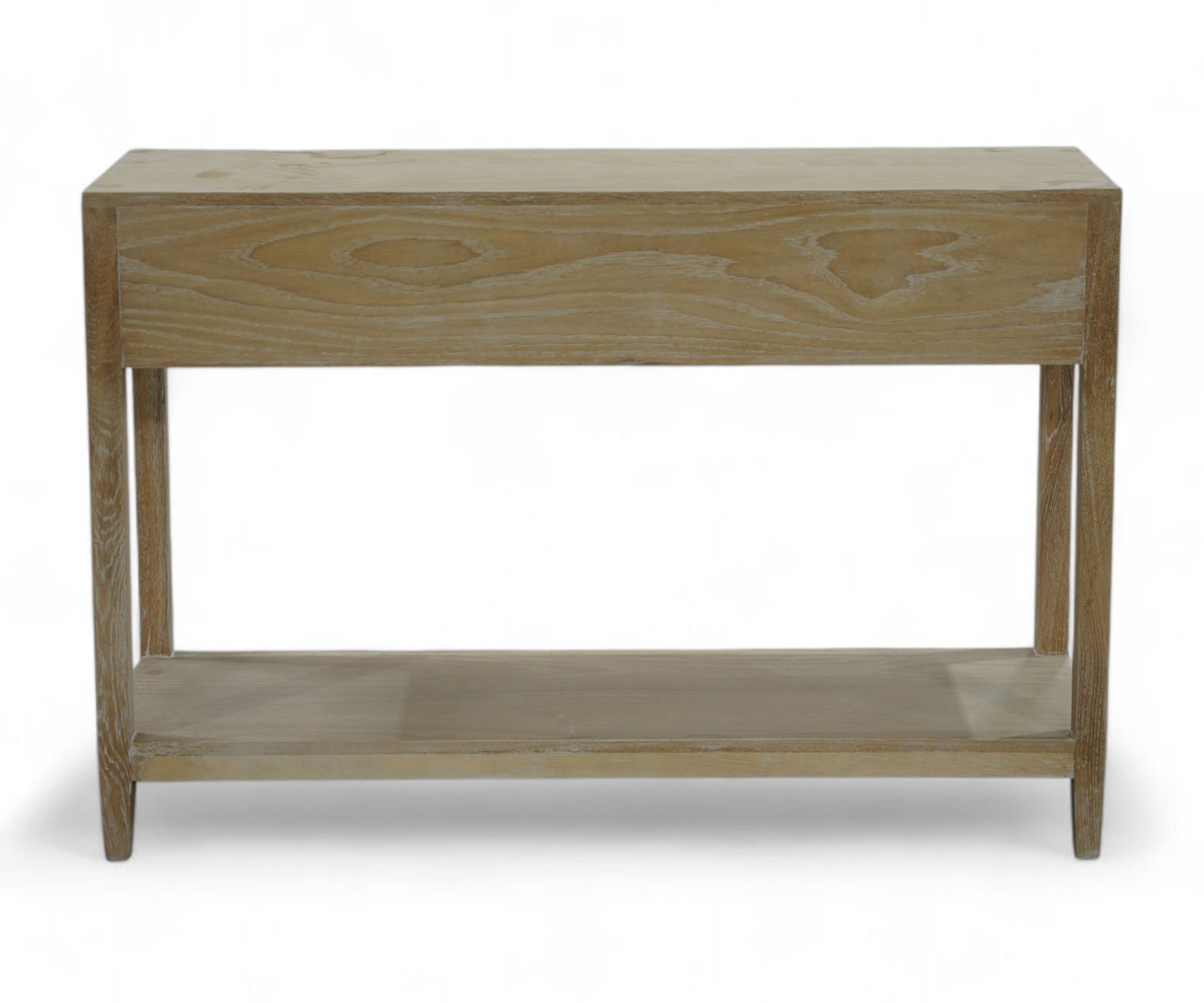 Oak & Cane Console Table with Shelf