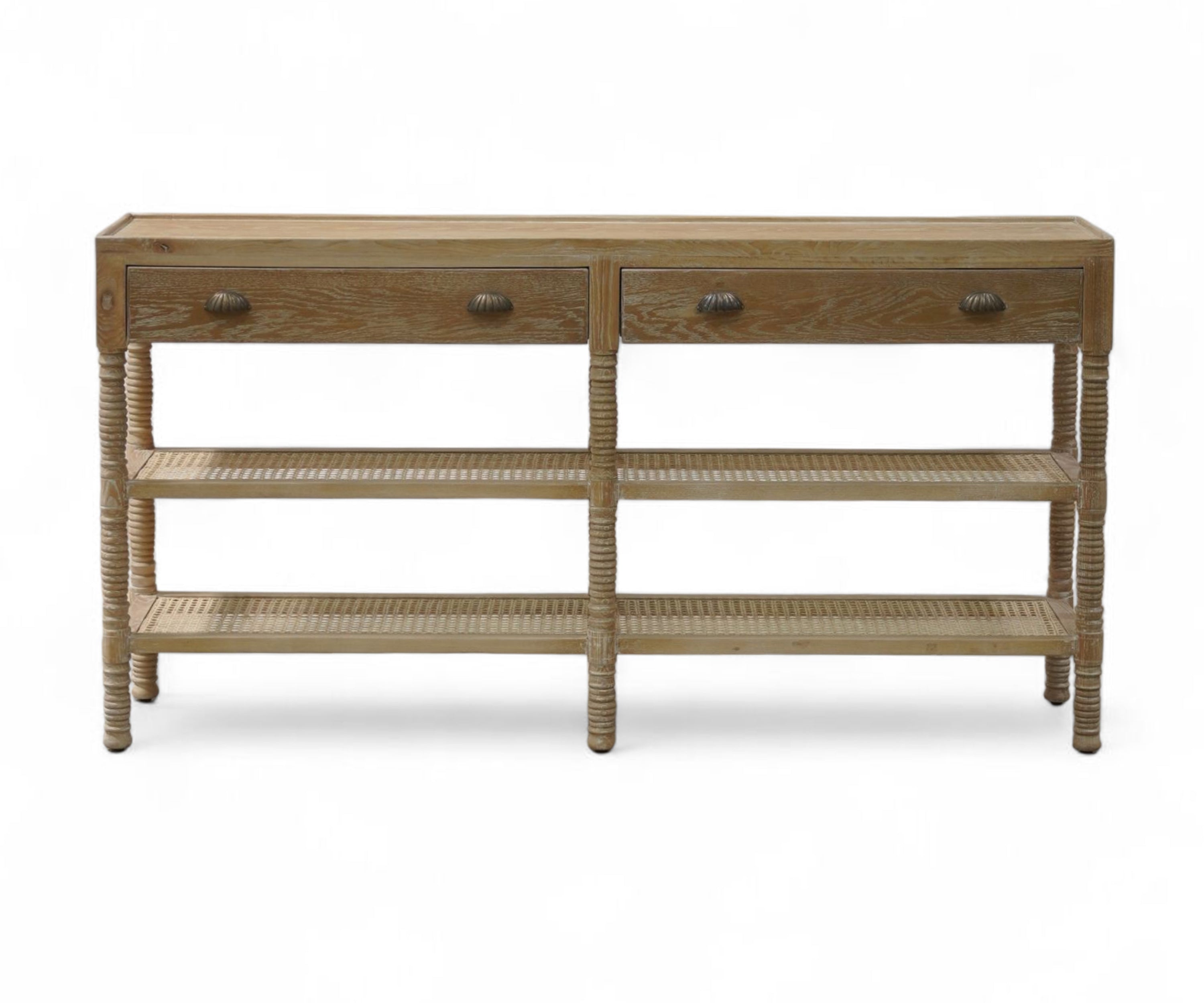 French Cane console table