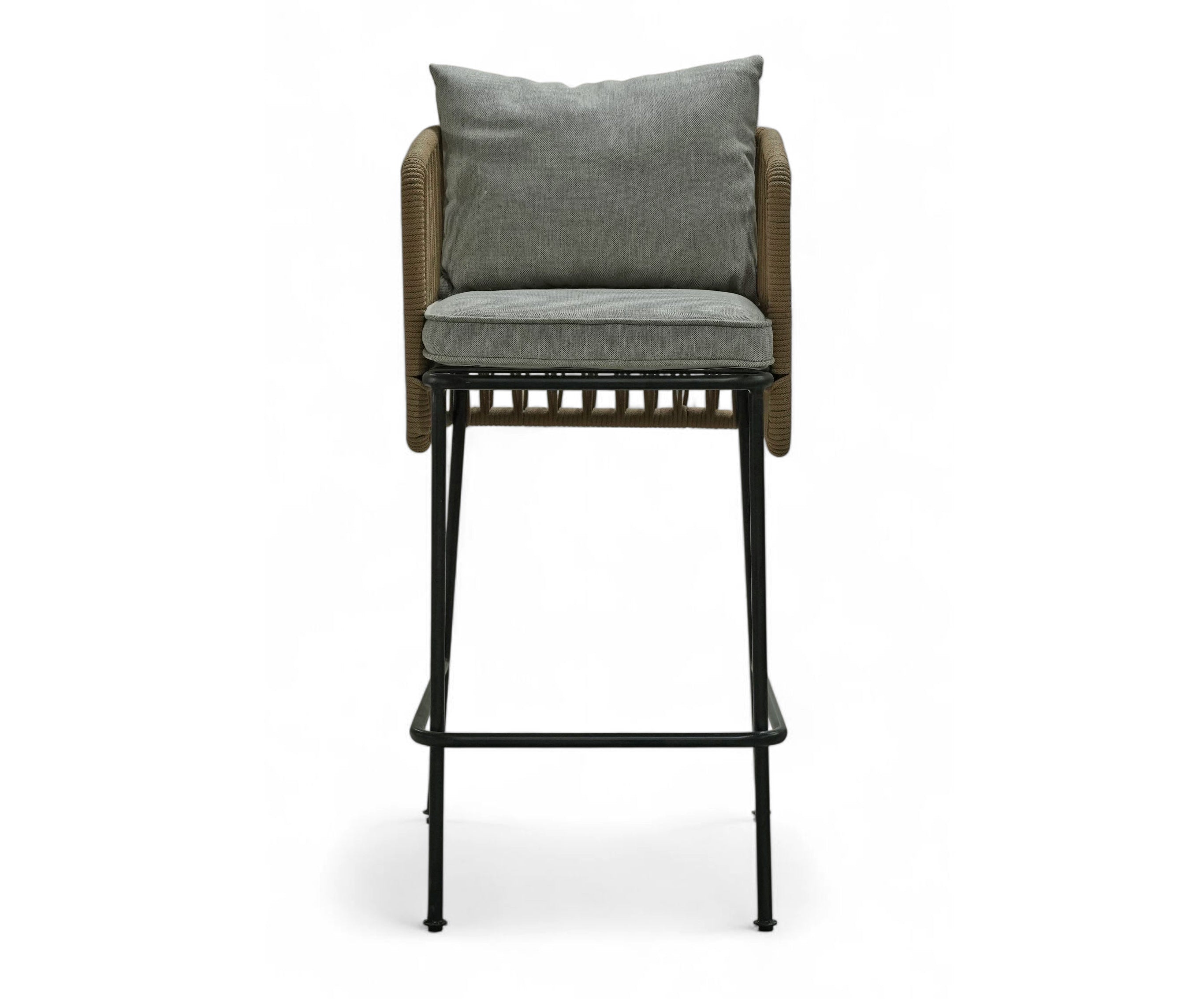 Rope Weave Bar Stool with Cushion