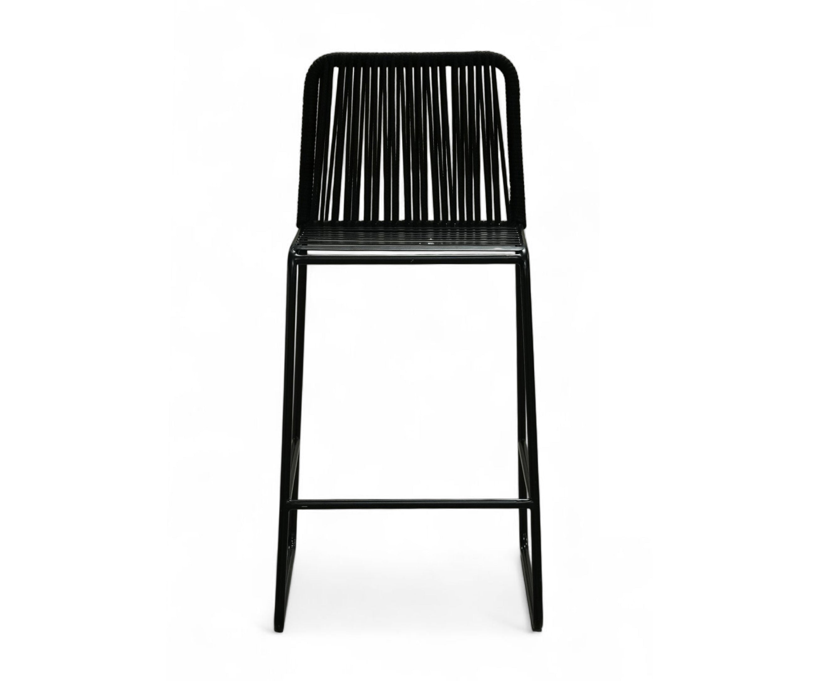 Sleek Rope Back Bar Stool