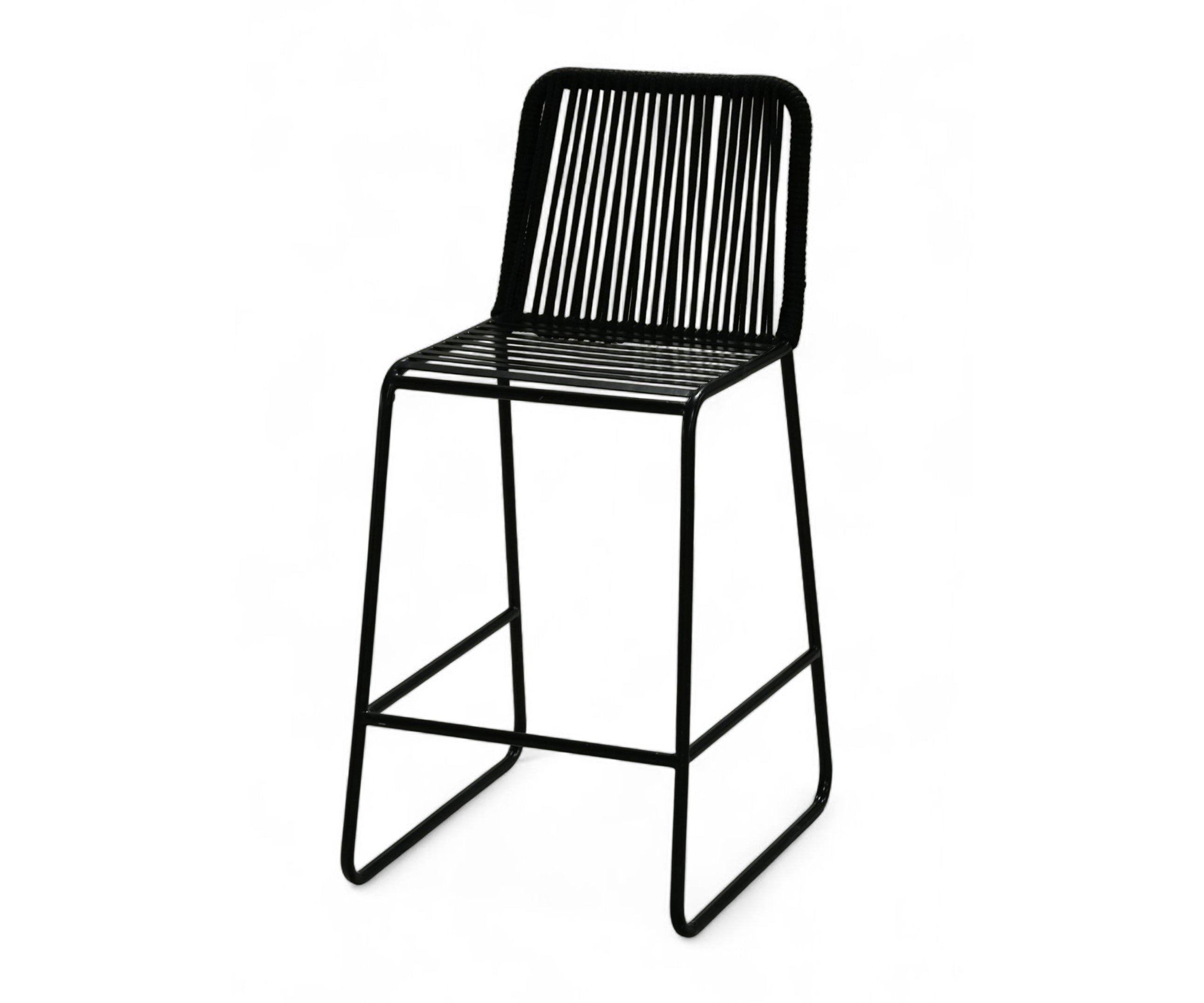 Sleek Rope Back Bar Stool