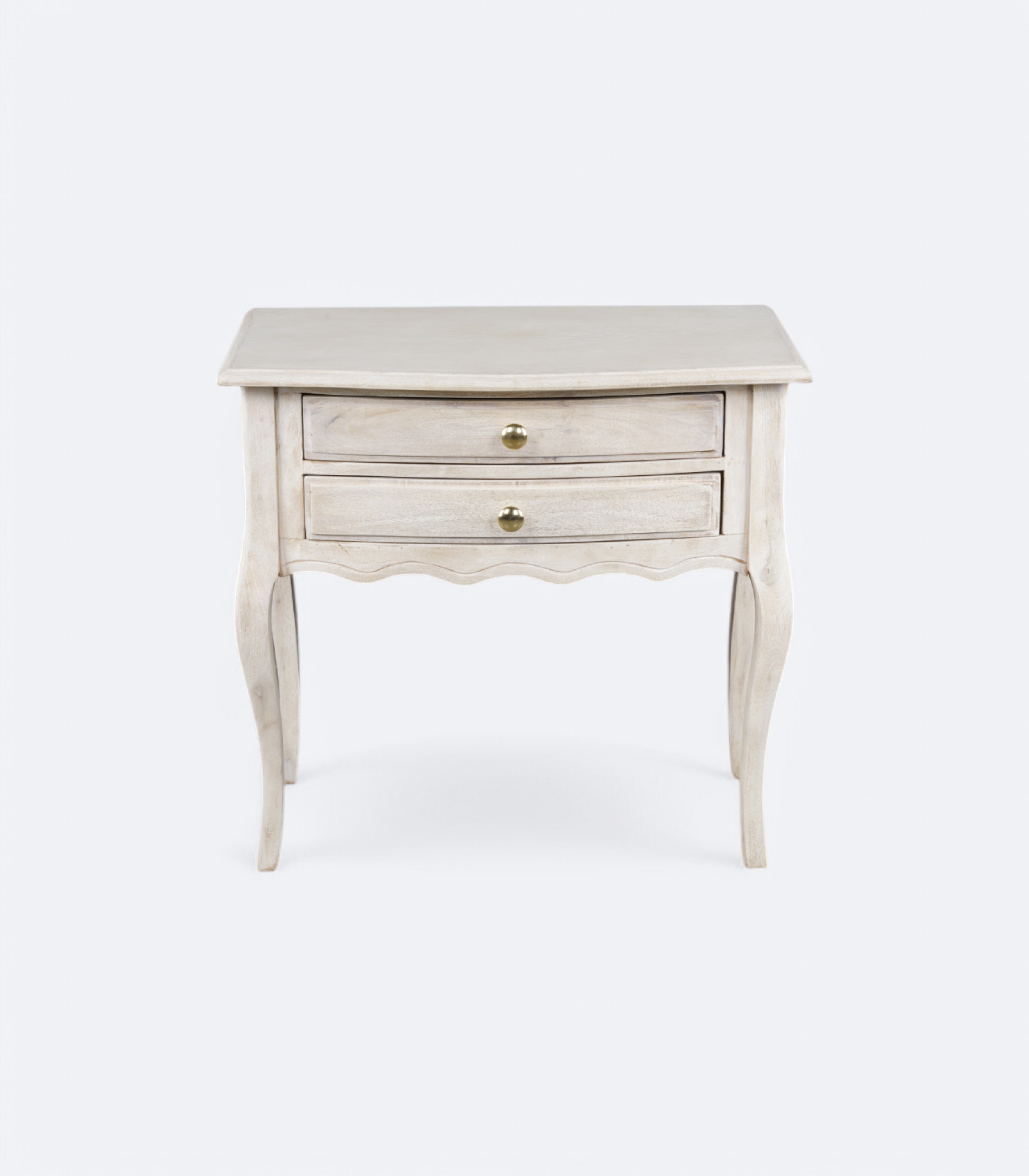 French Bedside Table with Scalloped Edge
