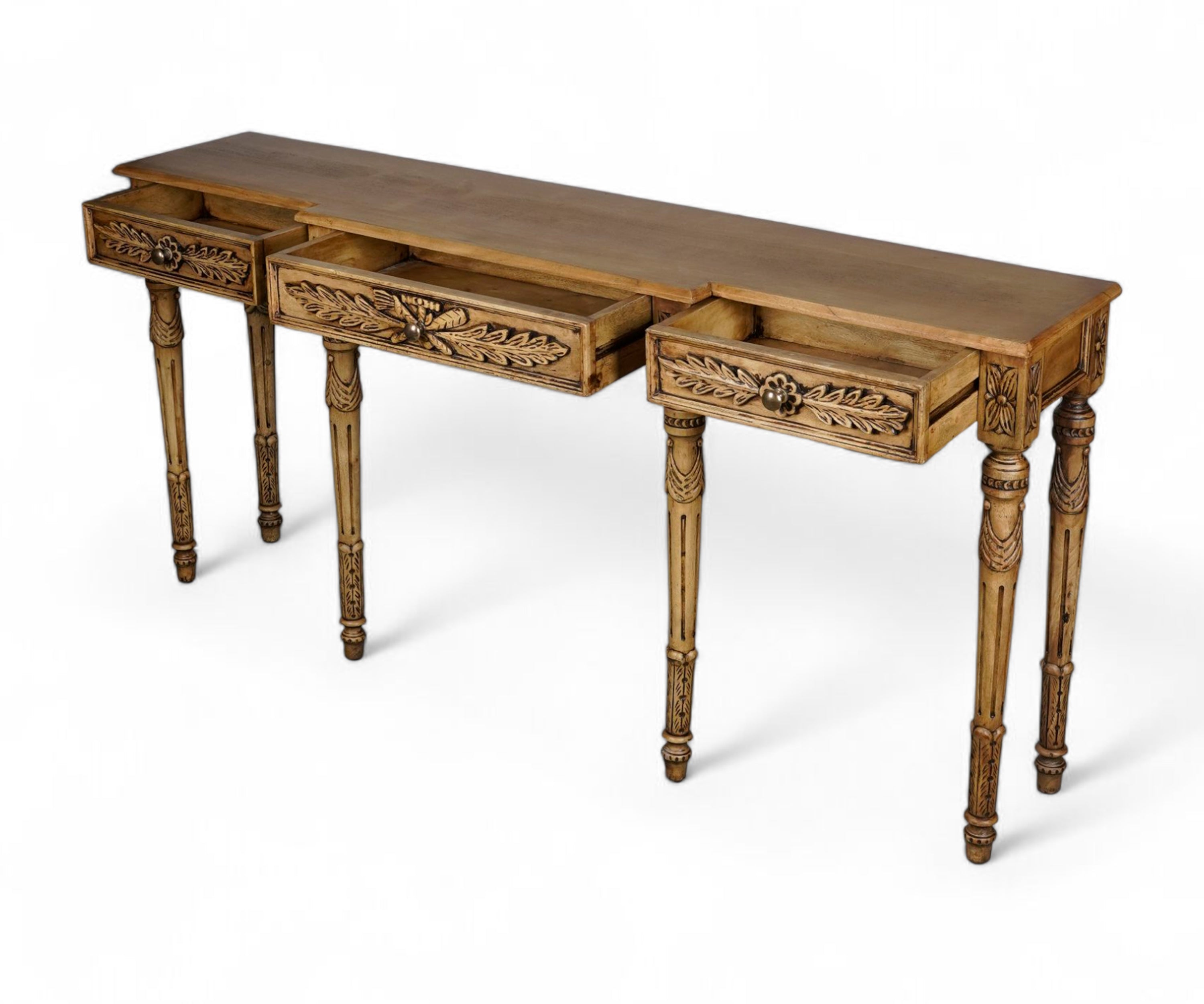 Imperial 6 Leg Console Carved