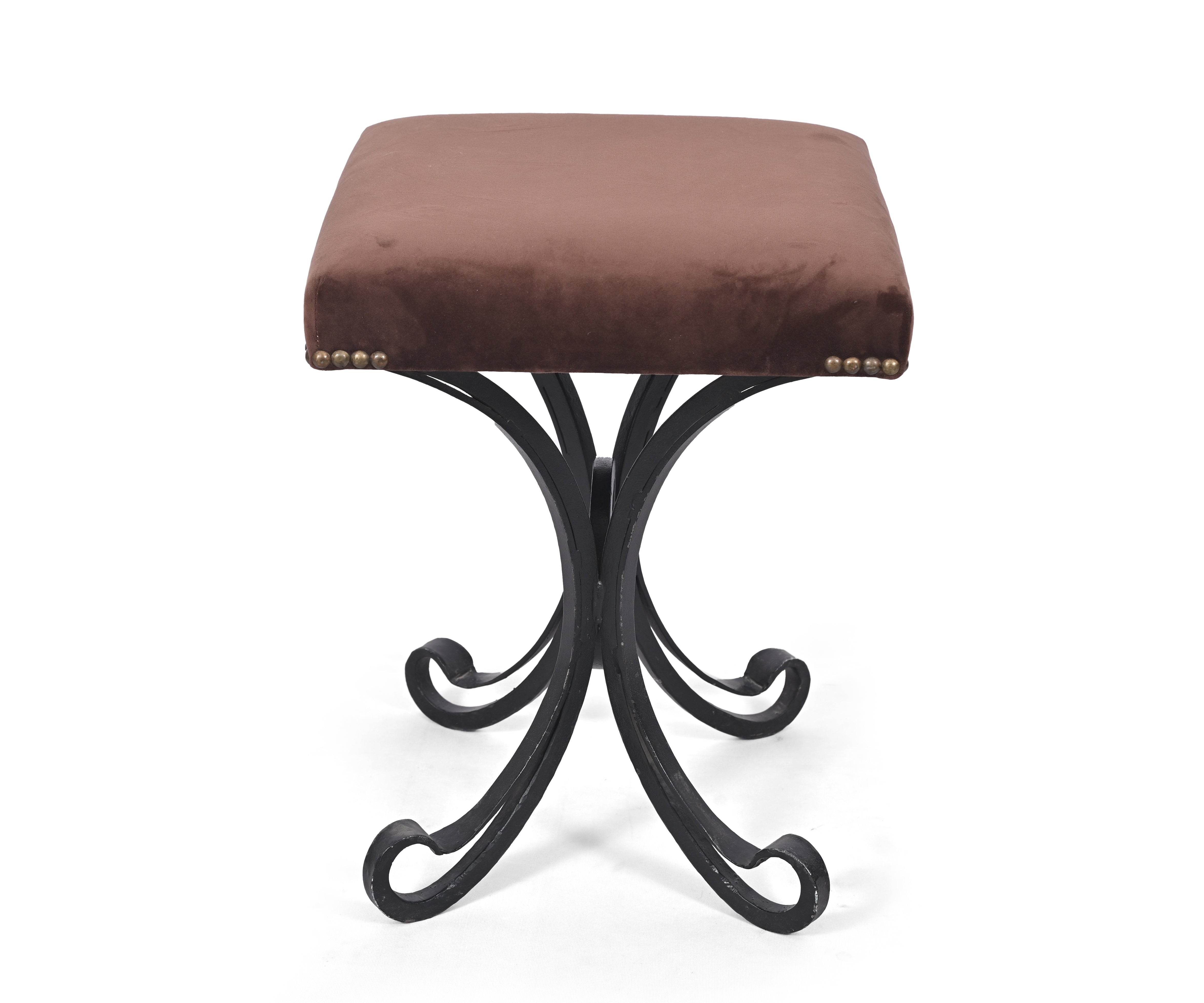 Iron Upholstered Stool
