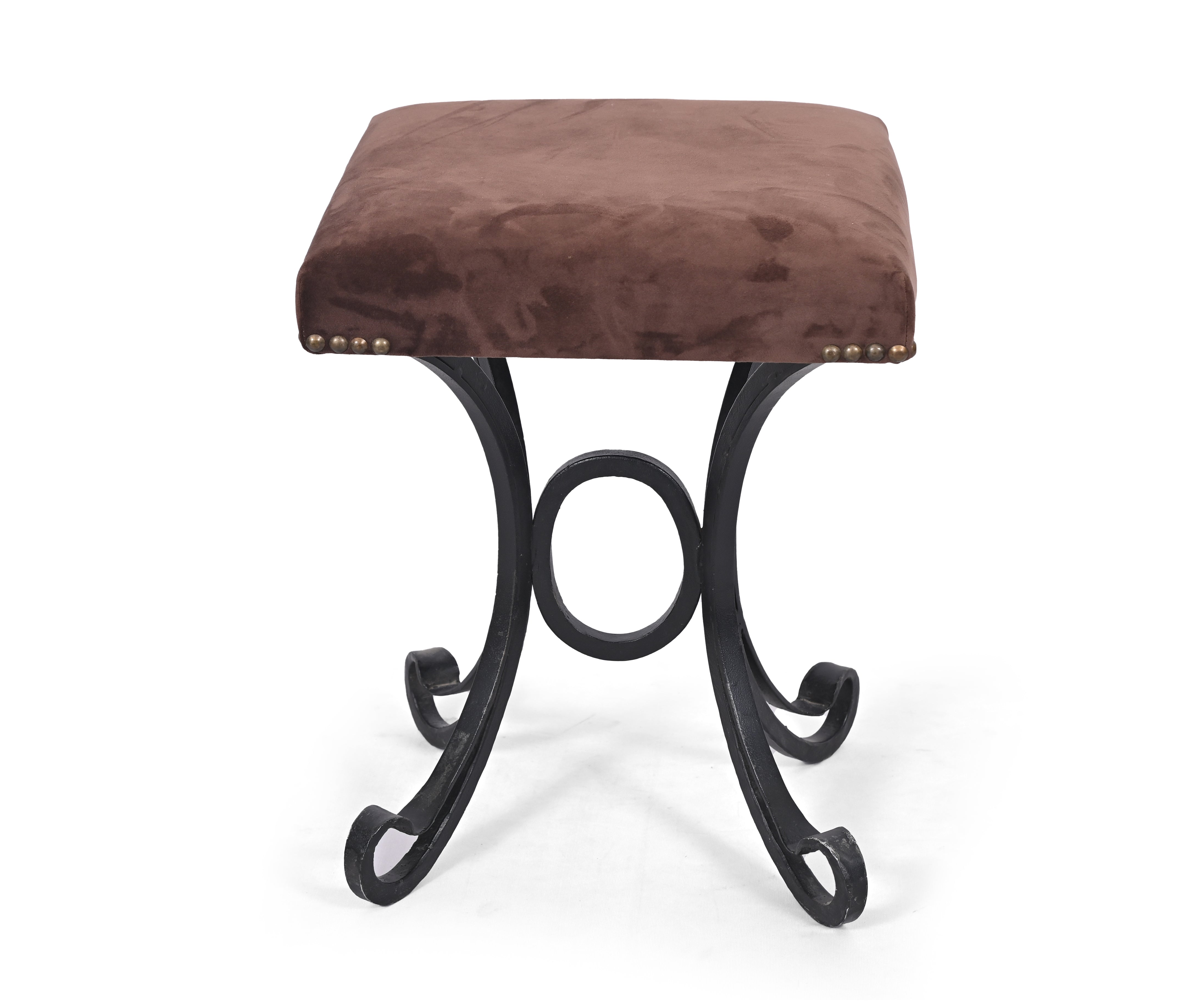 Iron Upholstered Stool