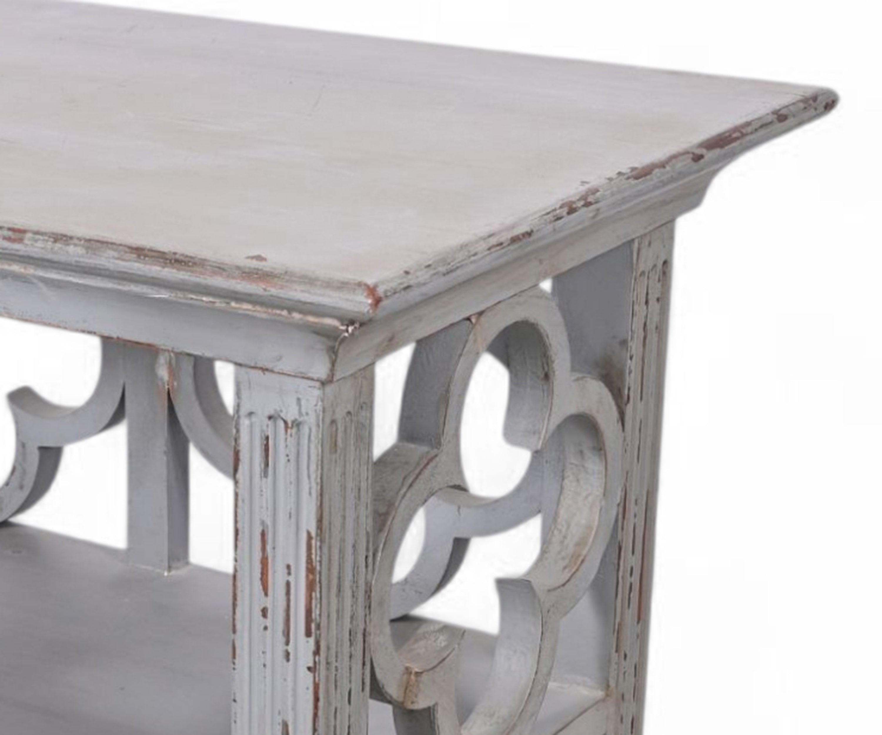 Jali Pattern Wooden Console