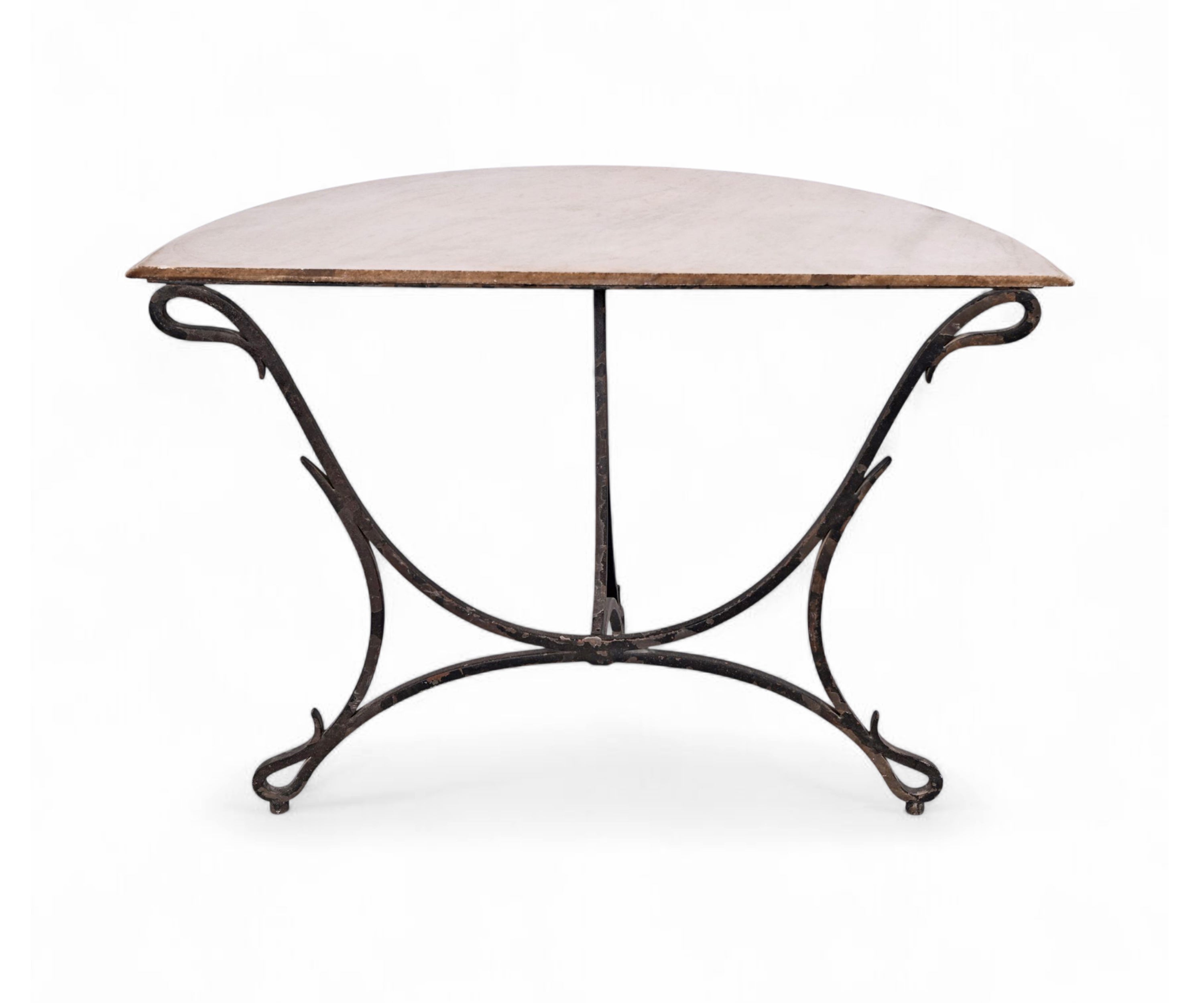 Half Round Marble Console Table