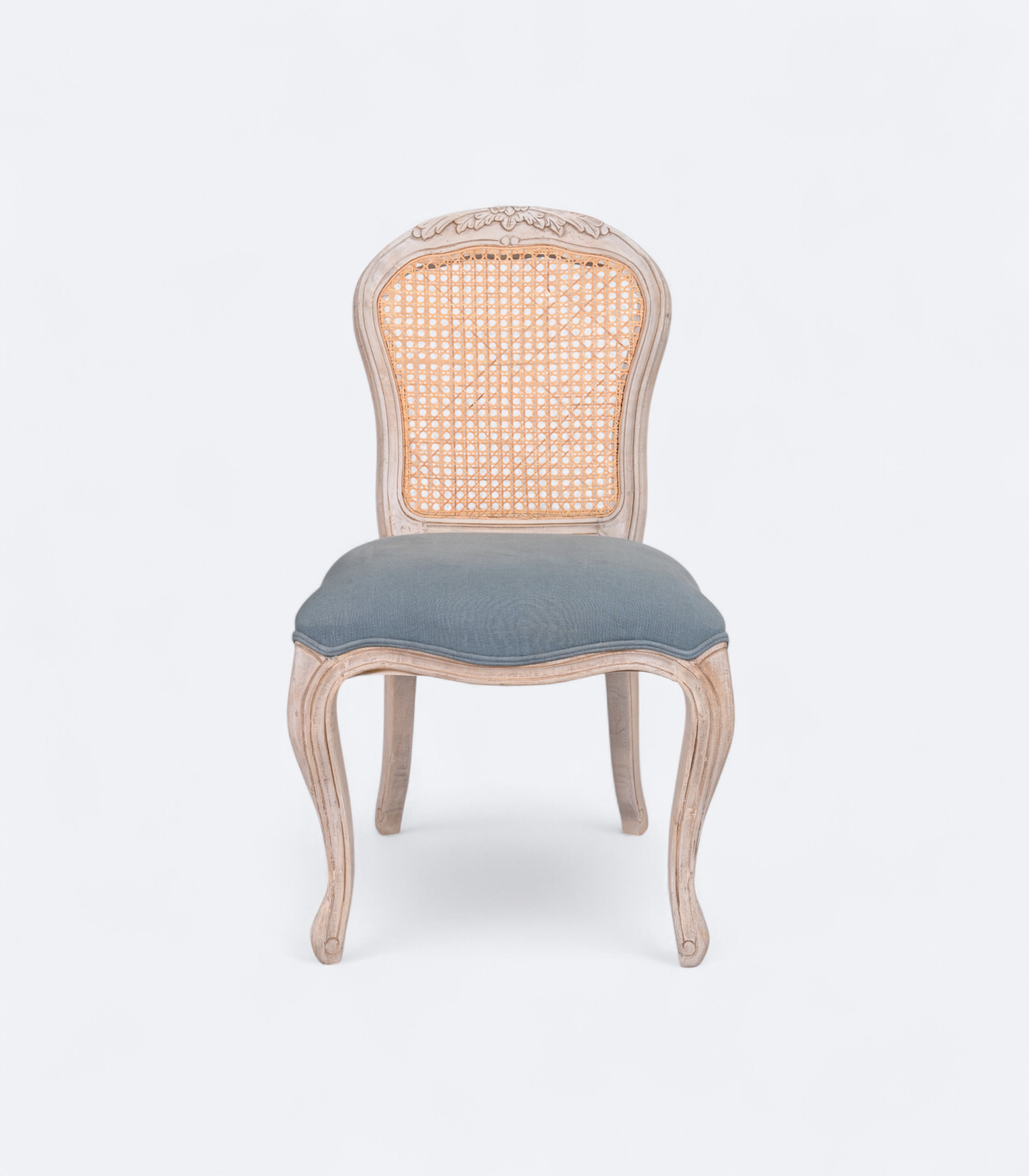 French Carved Cane Back Dining Chair