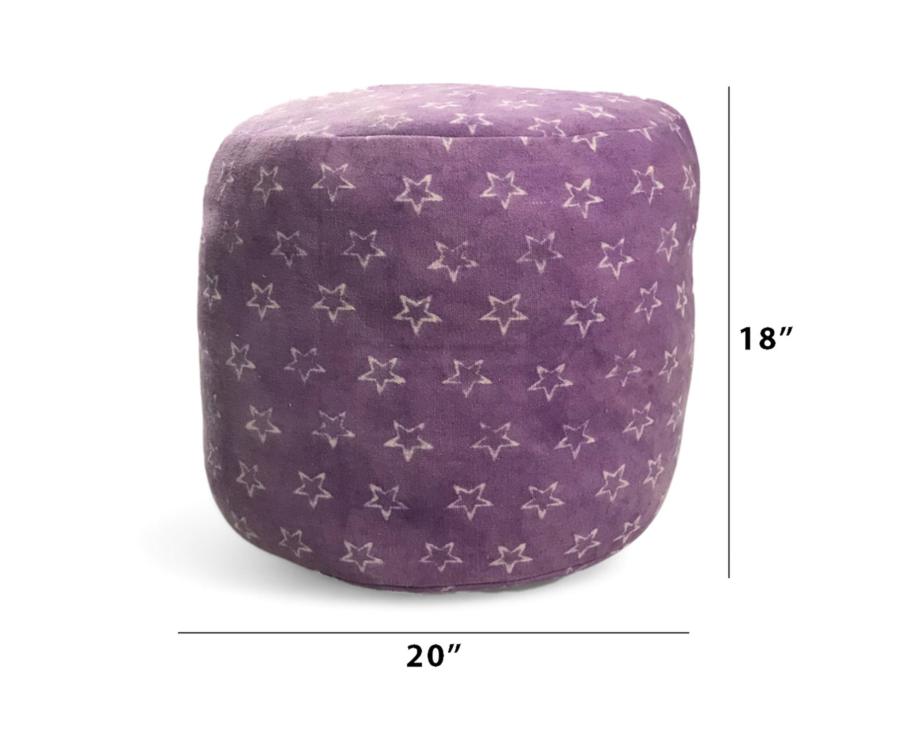 Purple Printed pouf