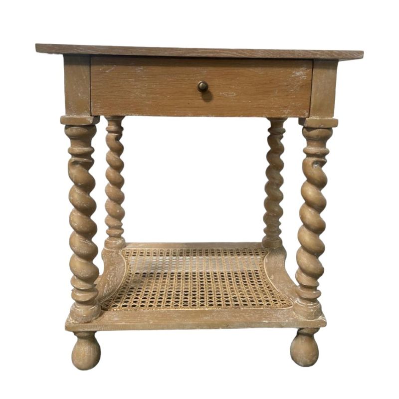 Cane Bed Side Table