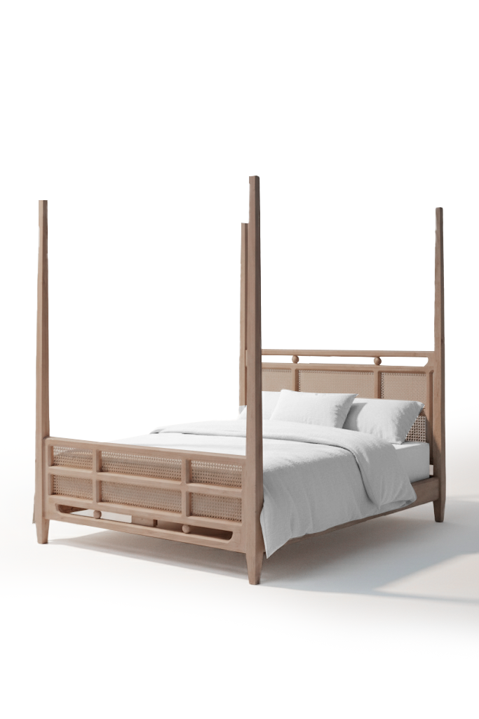 Kingston Four Poster Cane Bed