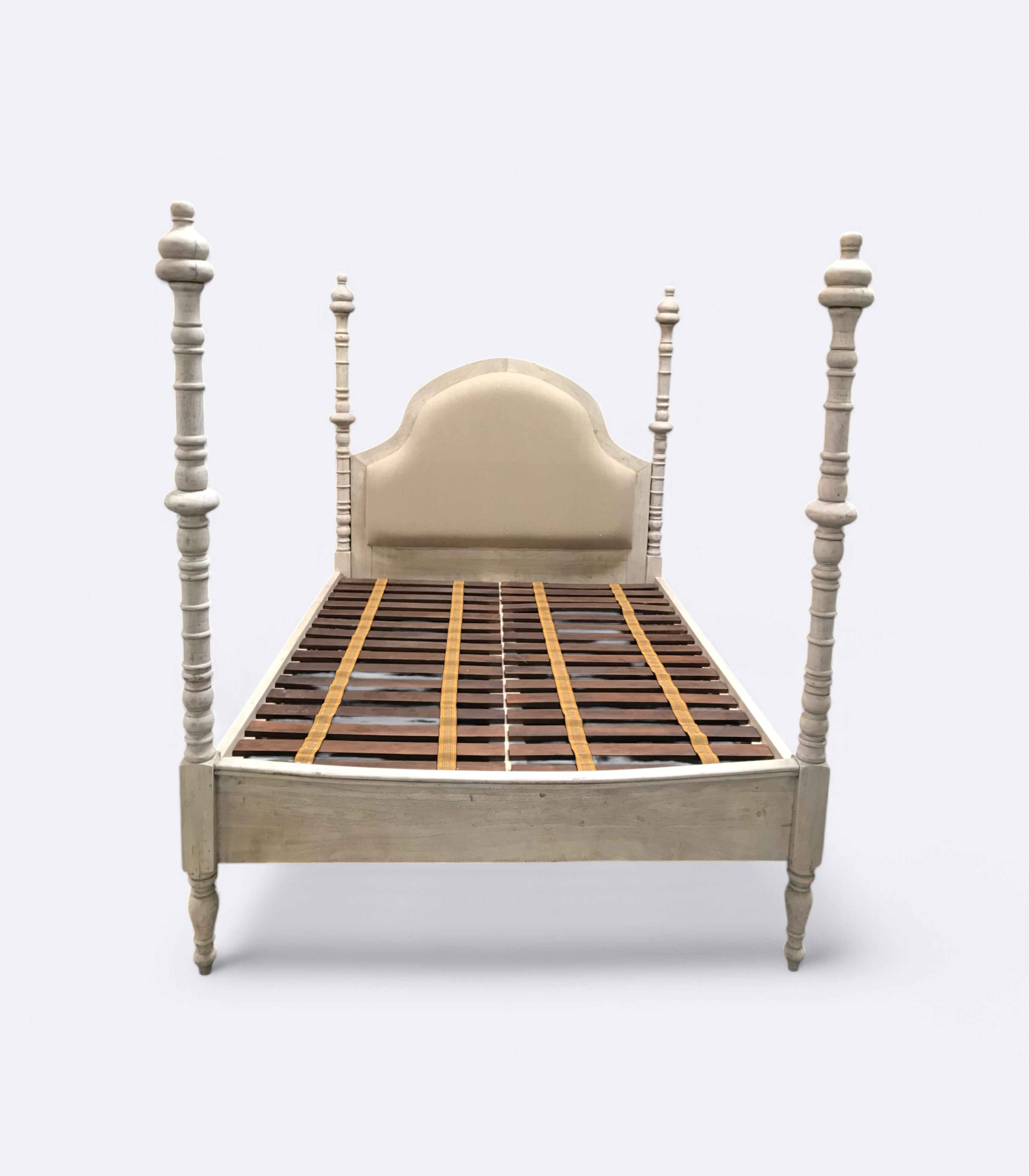 Heritage Spindle Brown Acacia Wood Bed