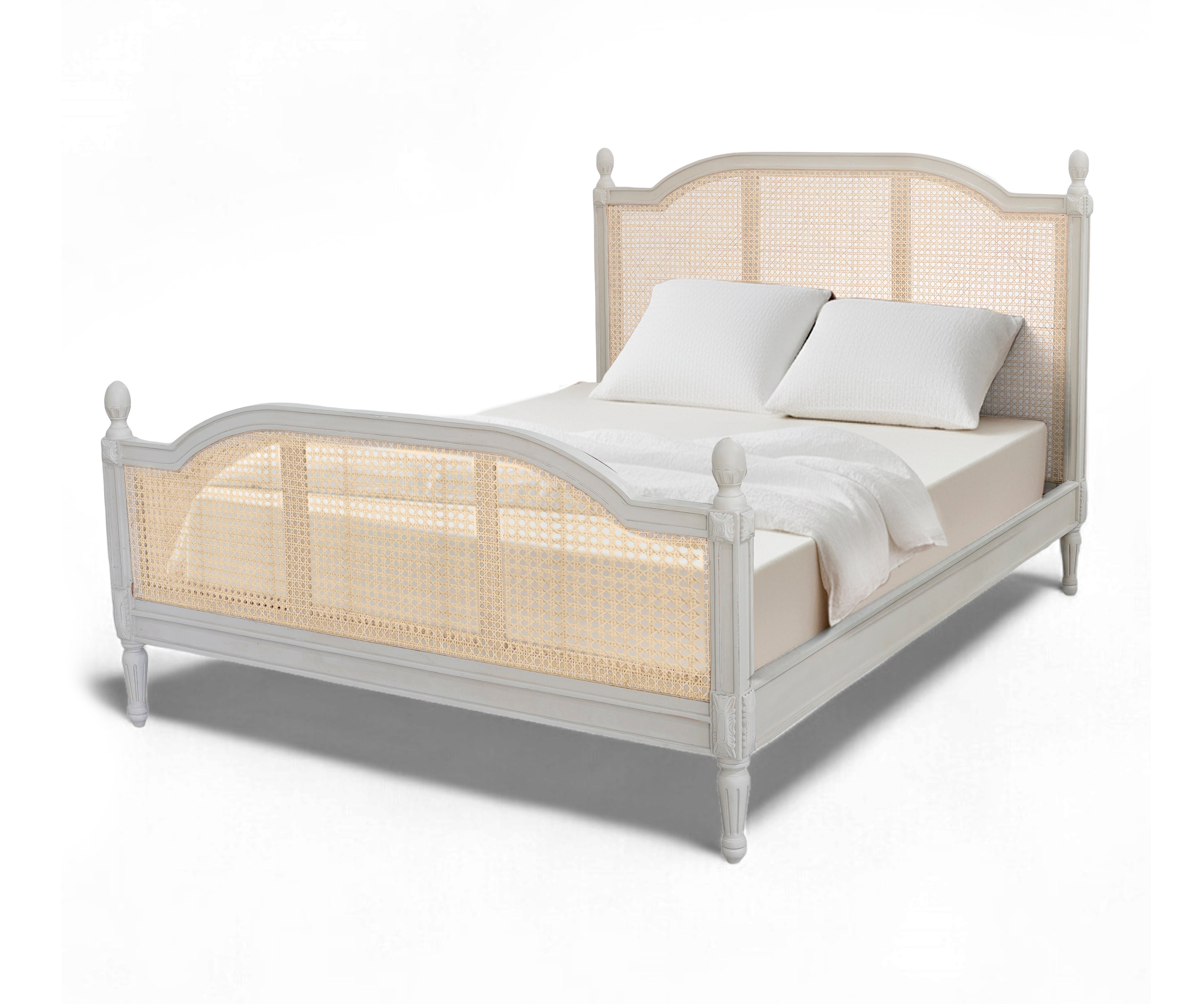 Gustavian Cane Bed Without Storage