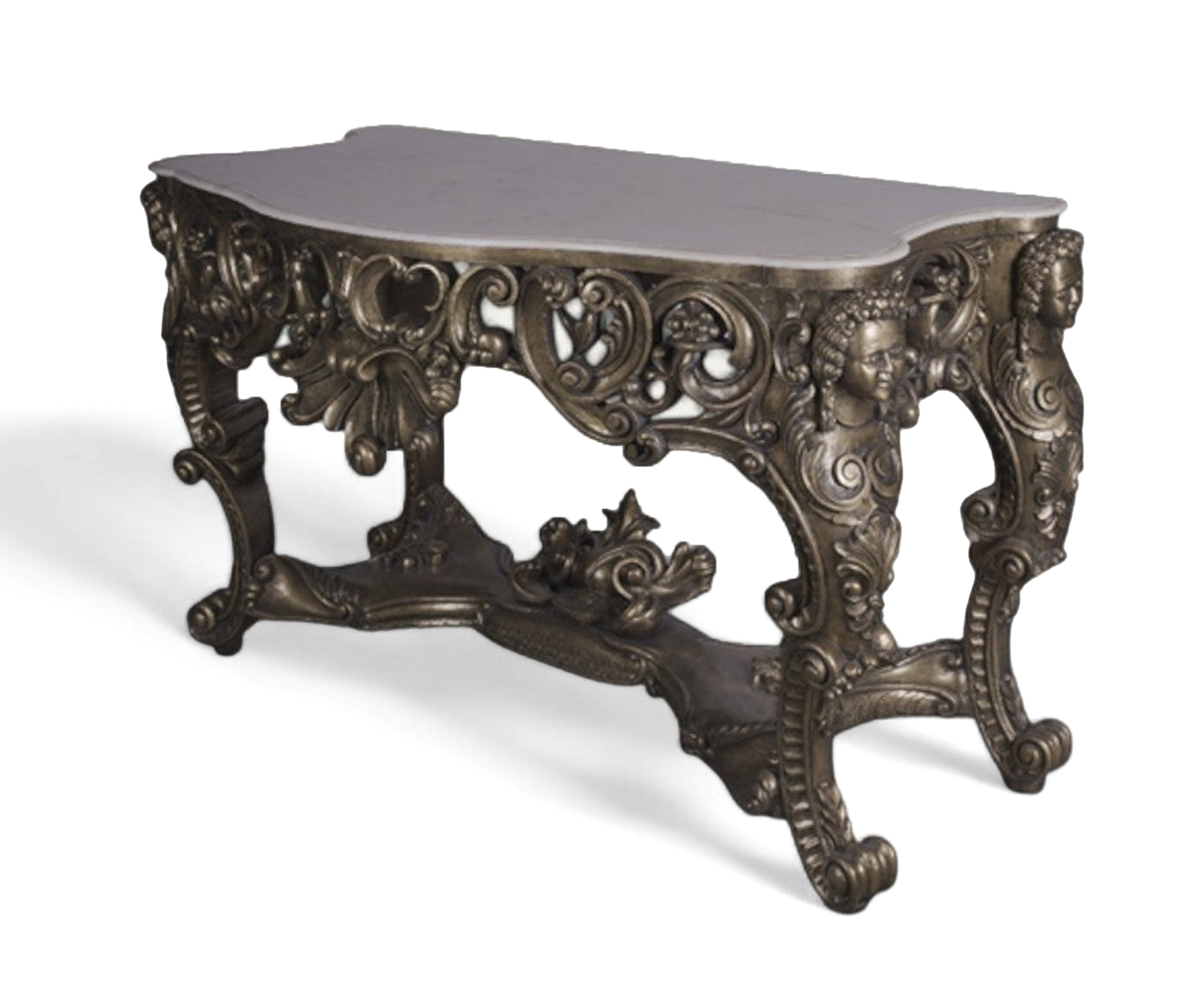 Gold Finish with Marble Top