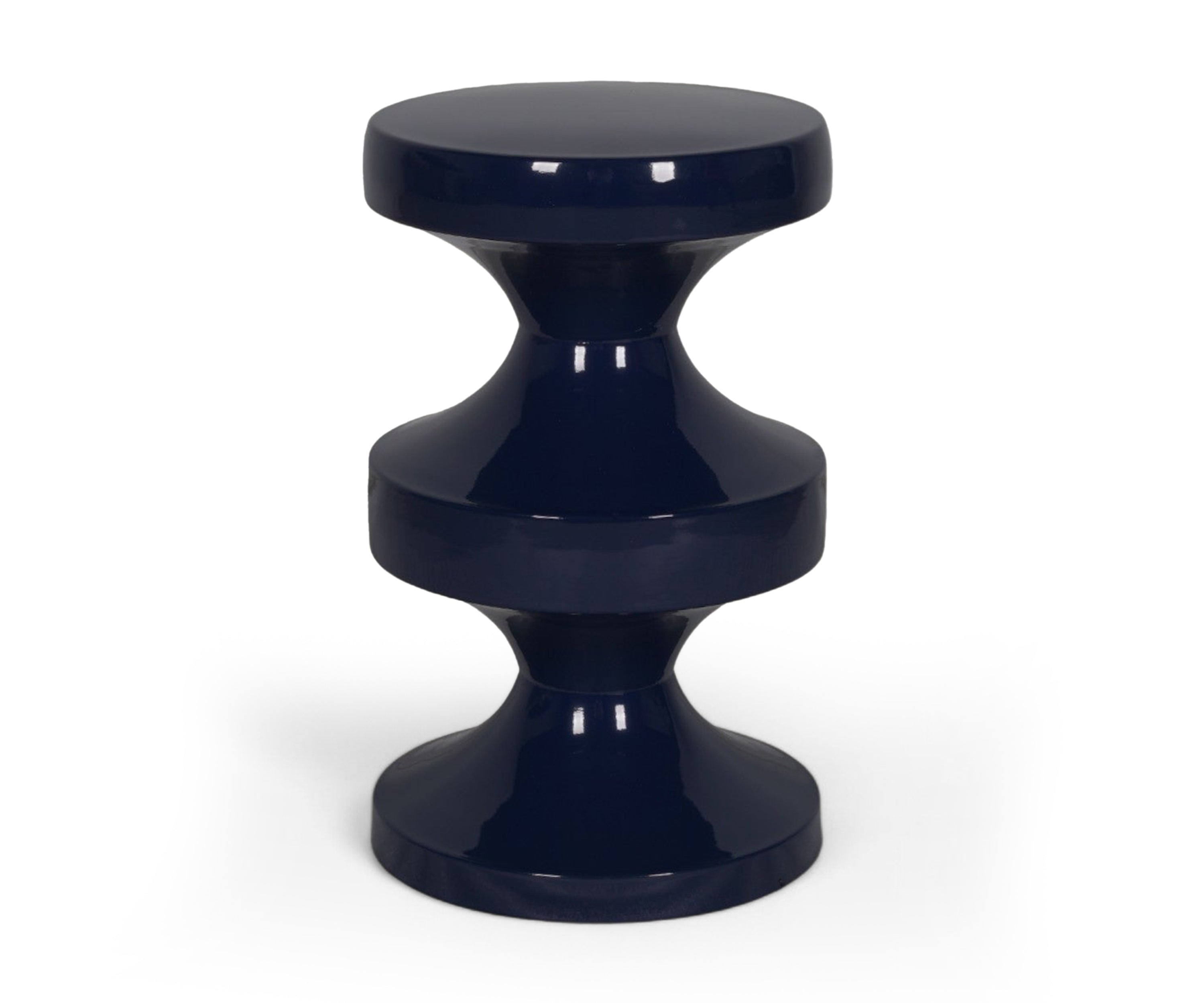 Three-Tiered Teal Hourglass Fiber Table