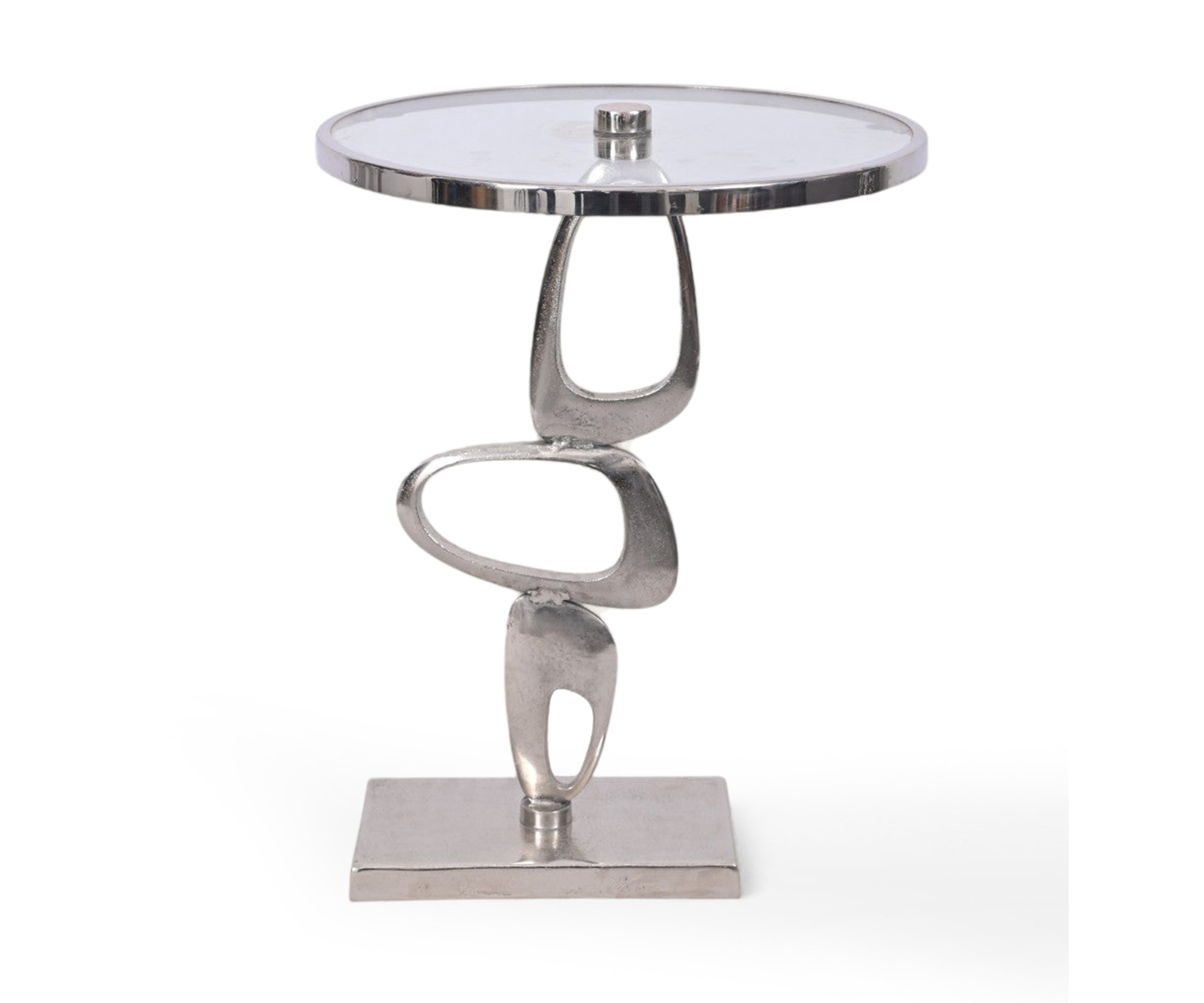 Abstract Metal Side Table