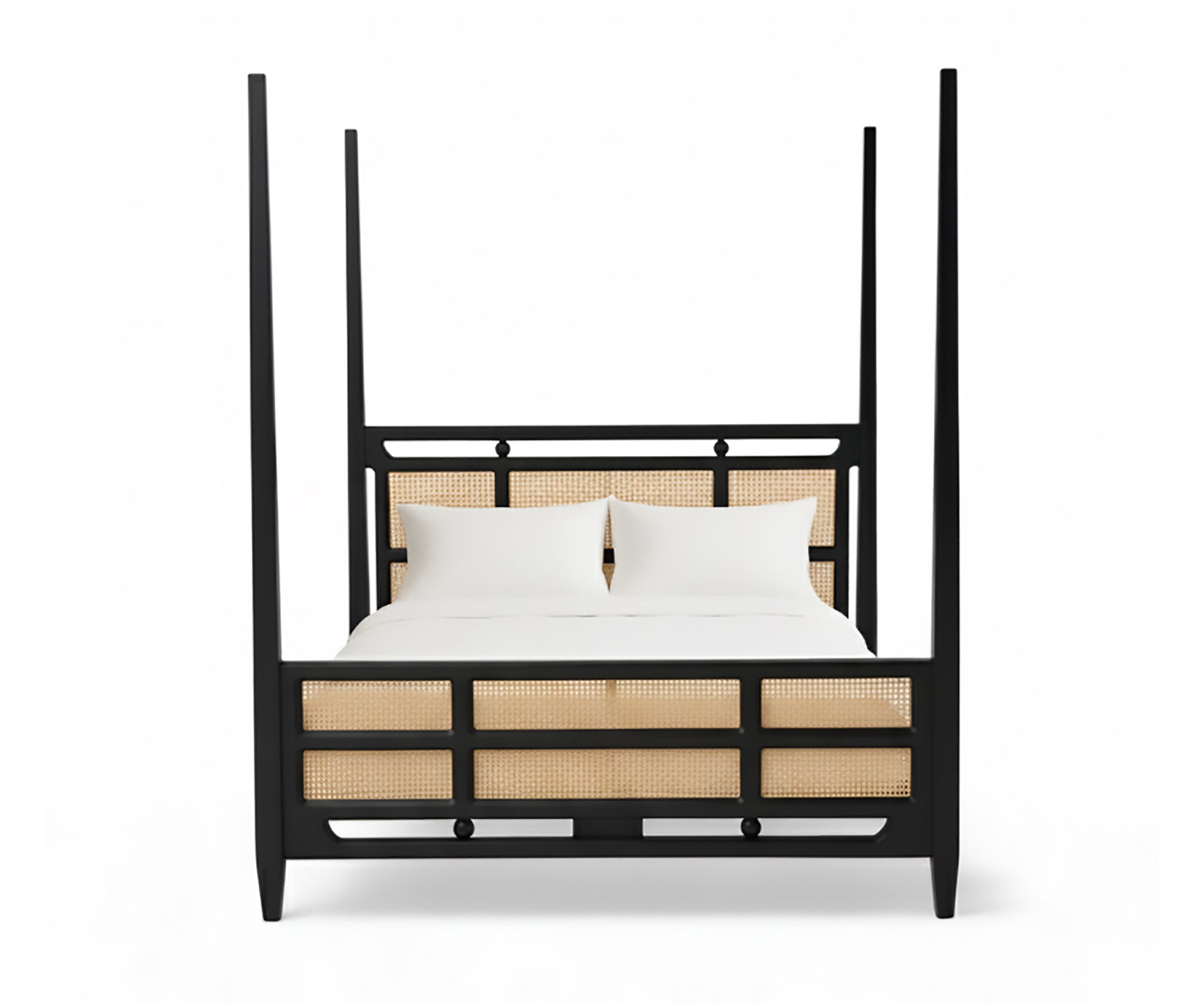 Noir Black Cane Poster Bed