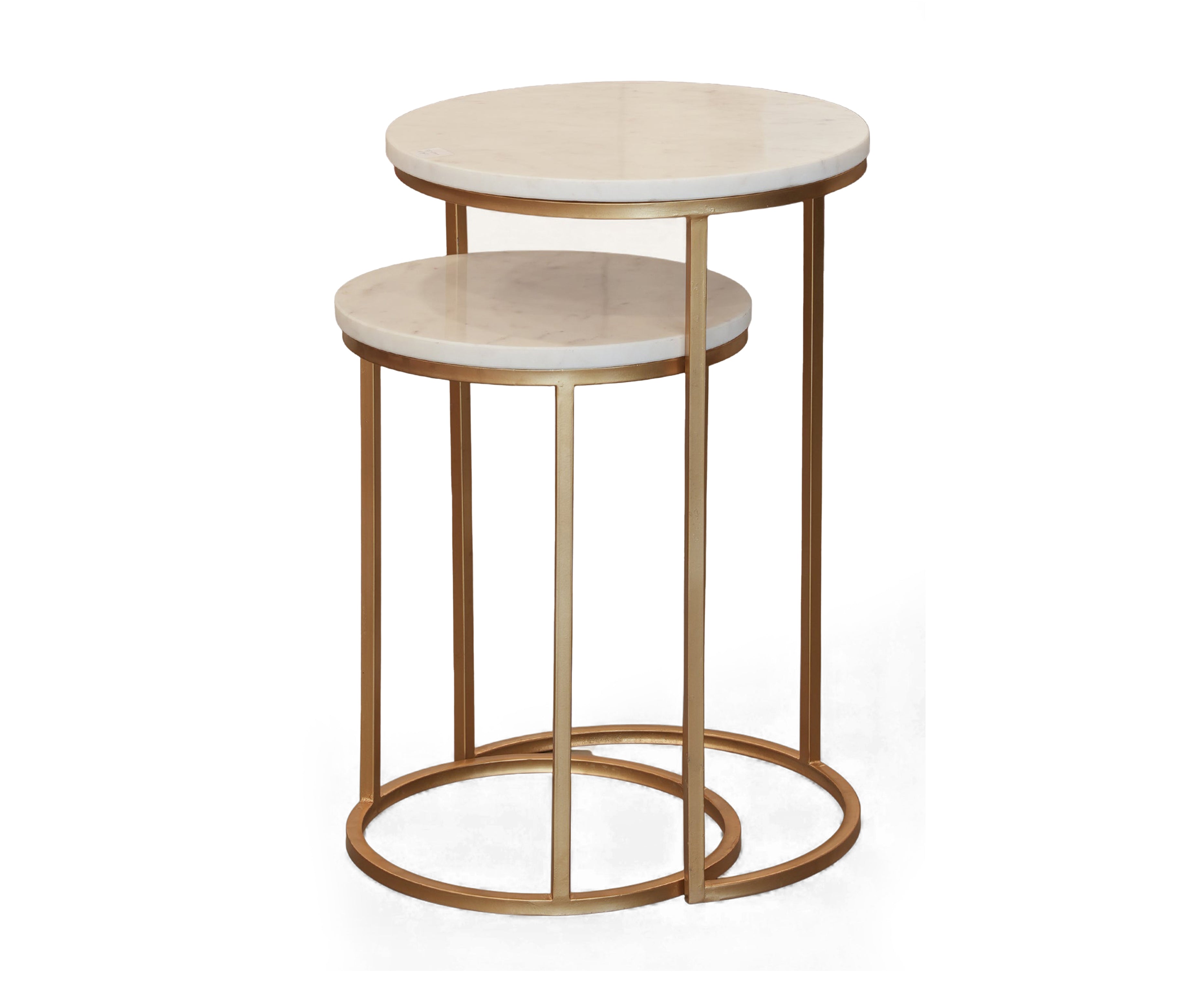 Marble Top Side Table Set of 2