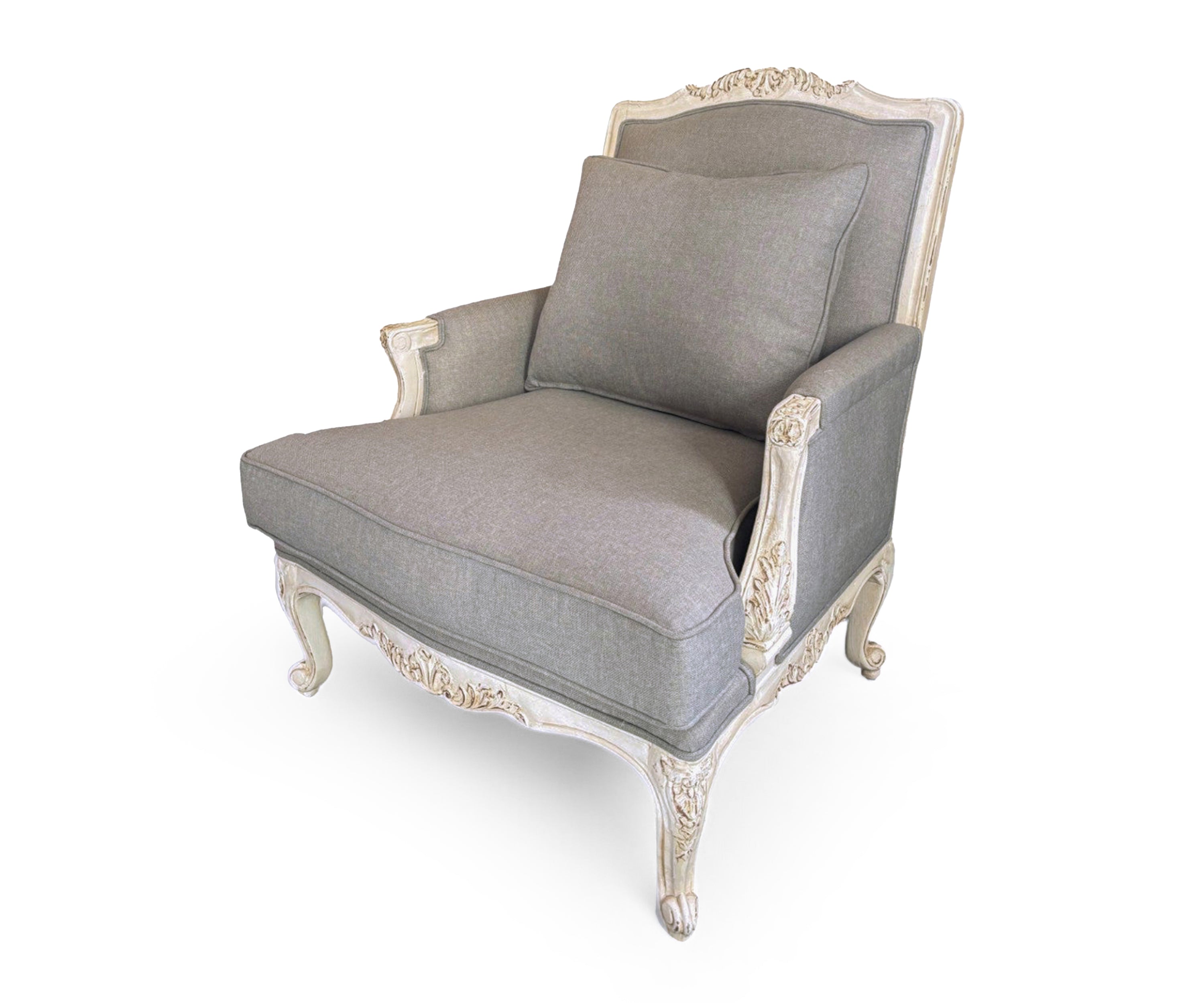 Hand Carved French Arm Chair