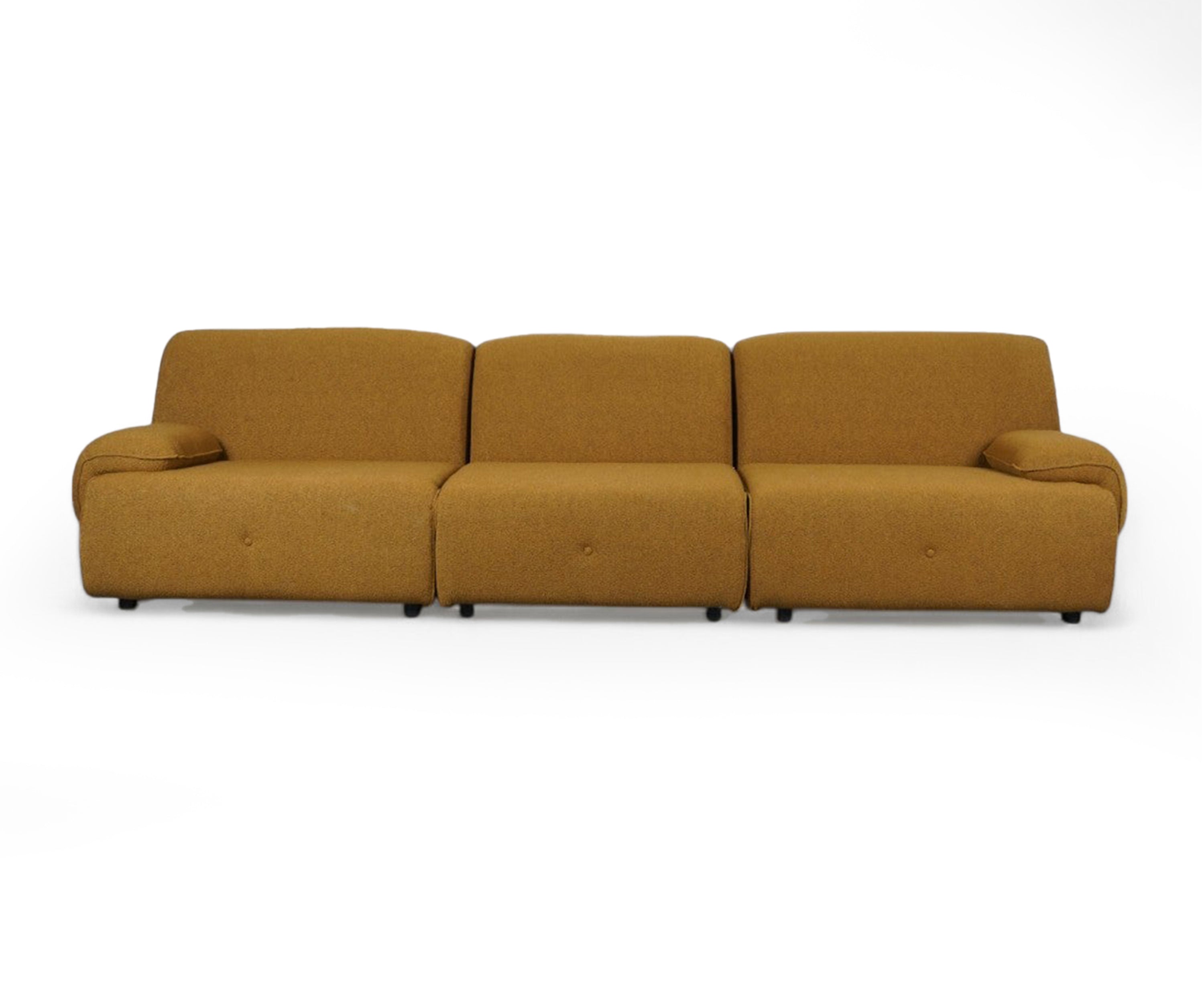 Boucle Mustered L Shape Sofa