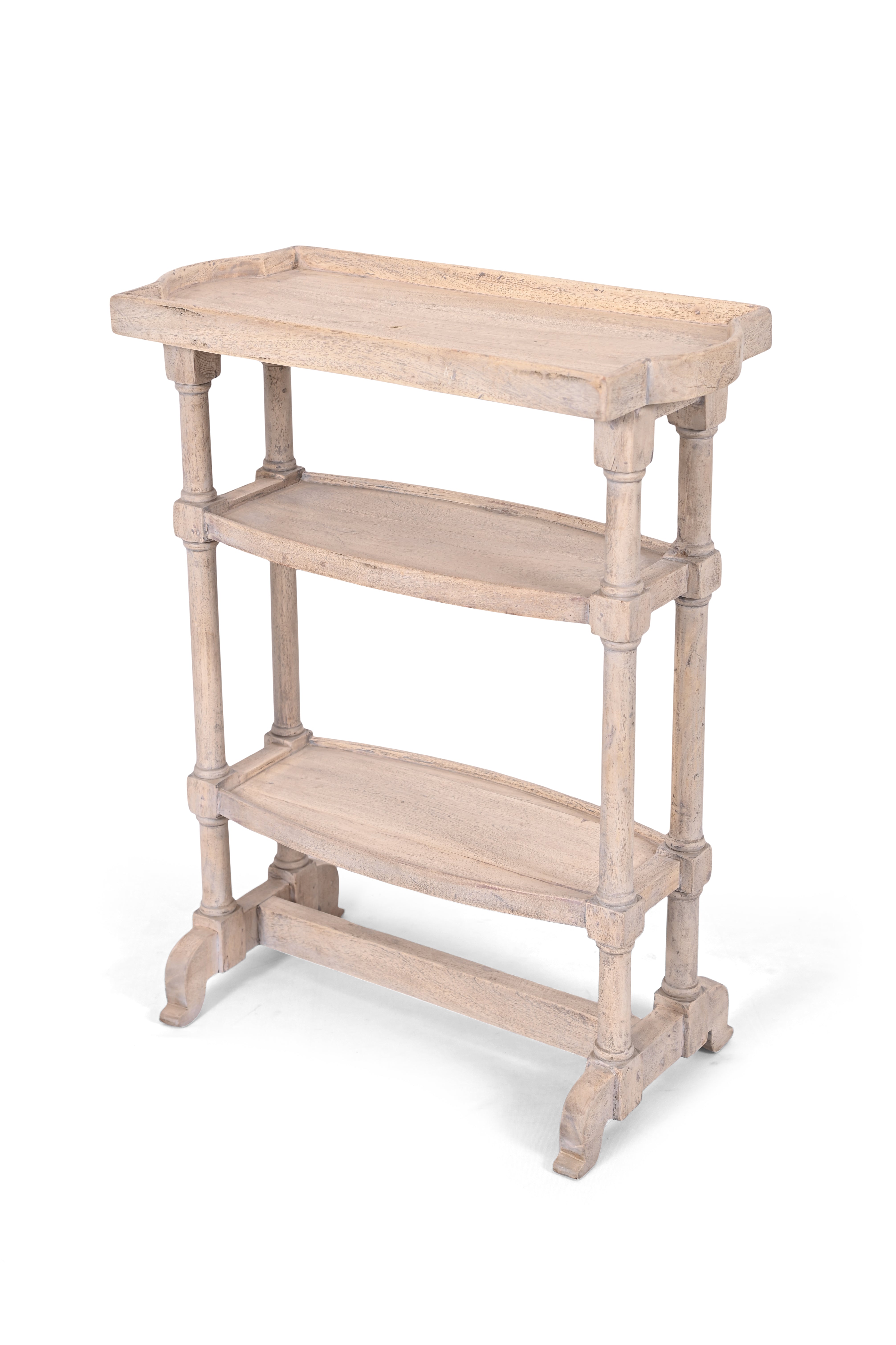 Wood 3-Tier Tray Top shelve