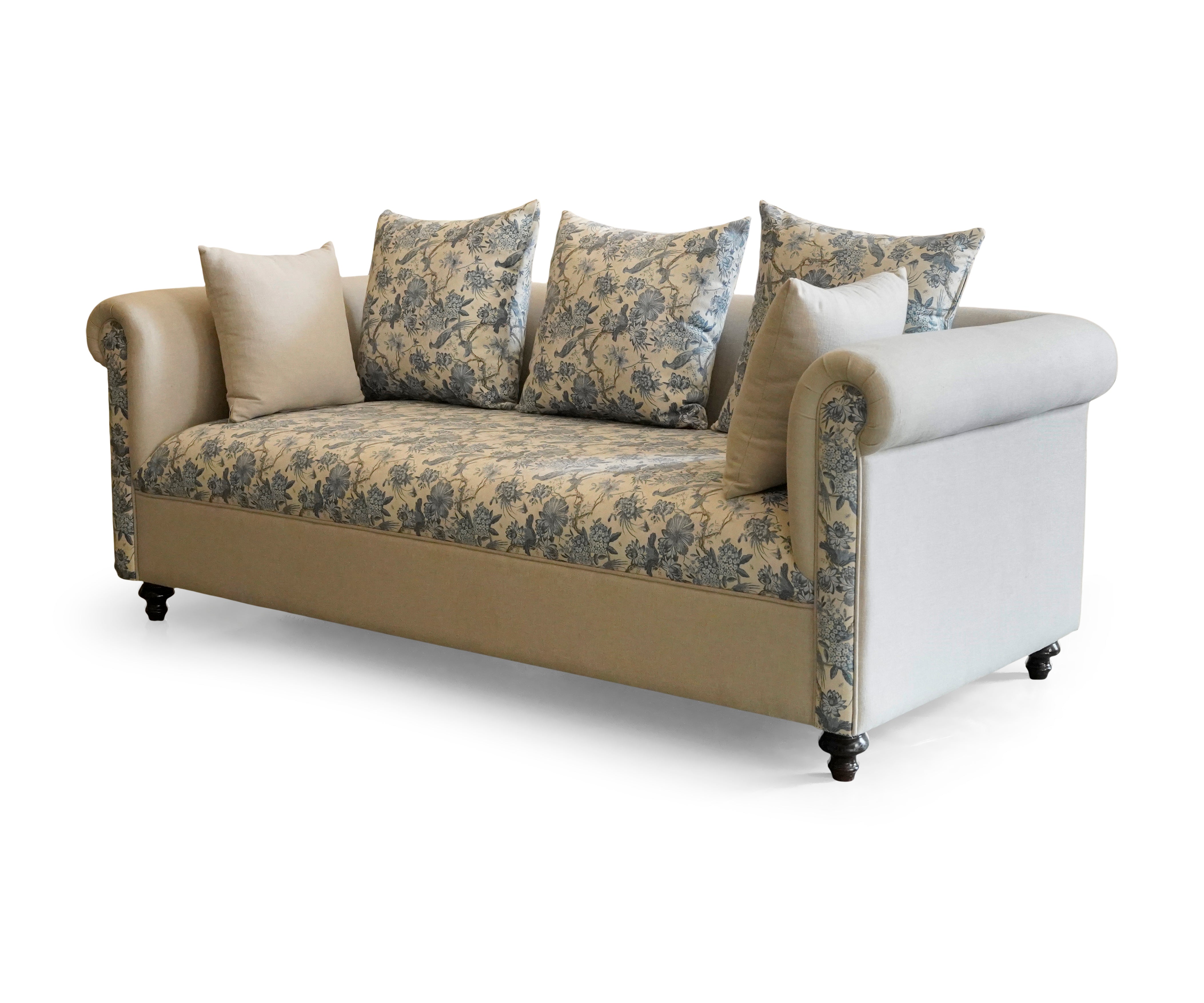 Fully Upholstered Printed Sofa