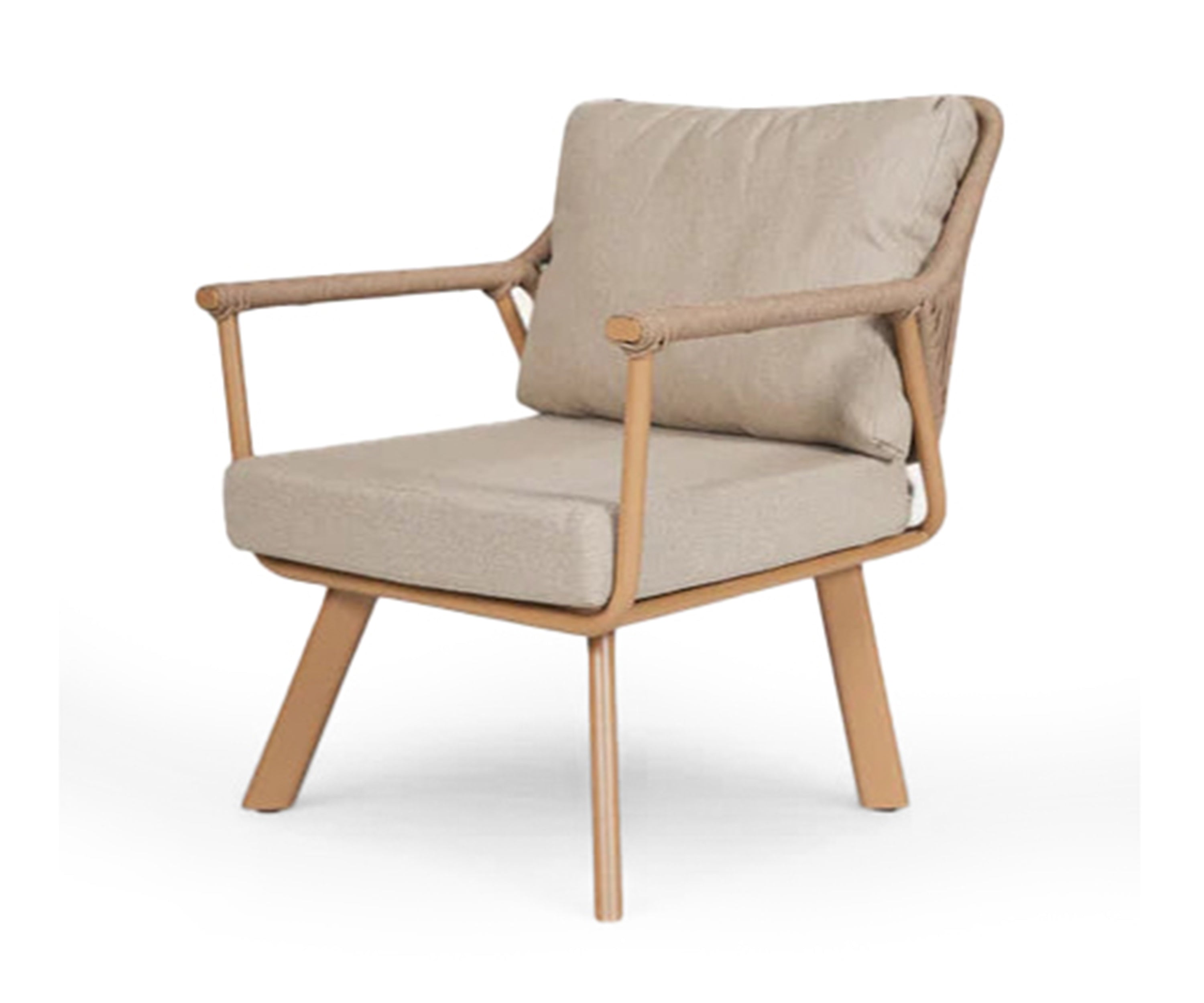 Savannah Brown Metal Outdoor Armchair