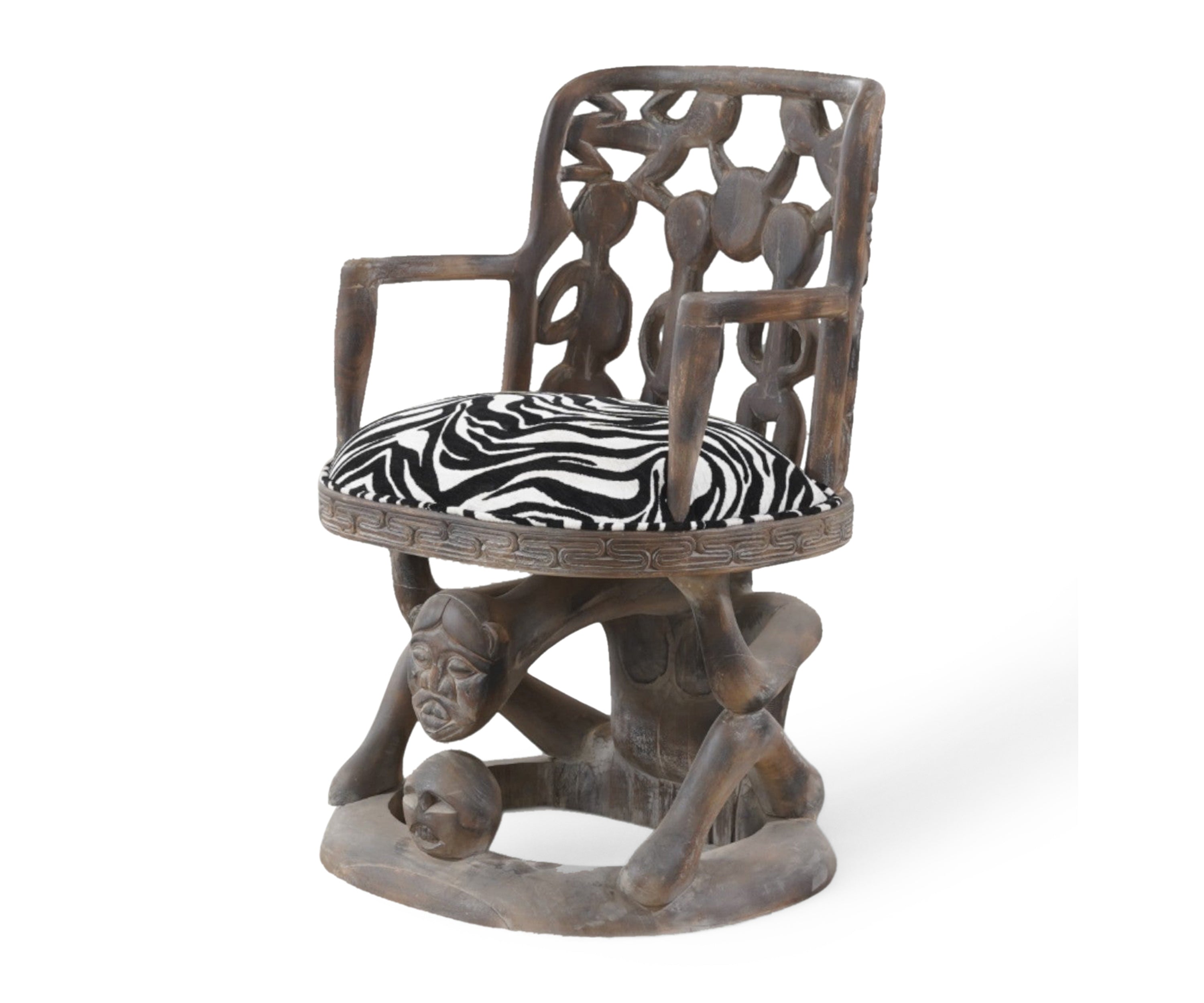 Vintage African Sculptural Armchair