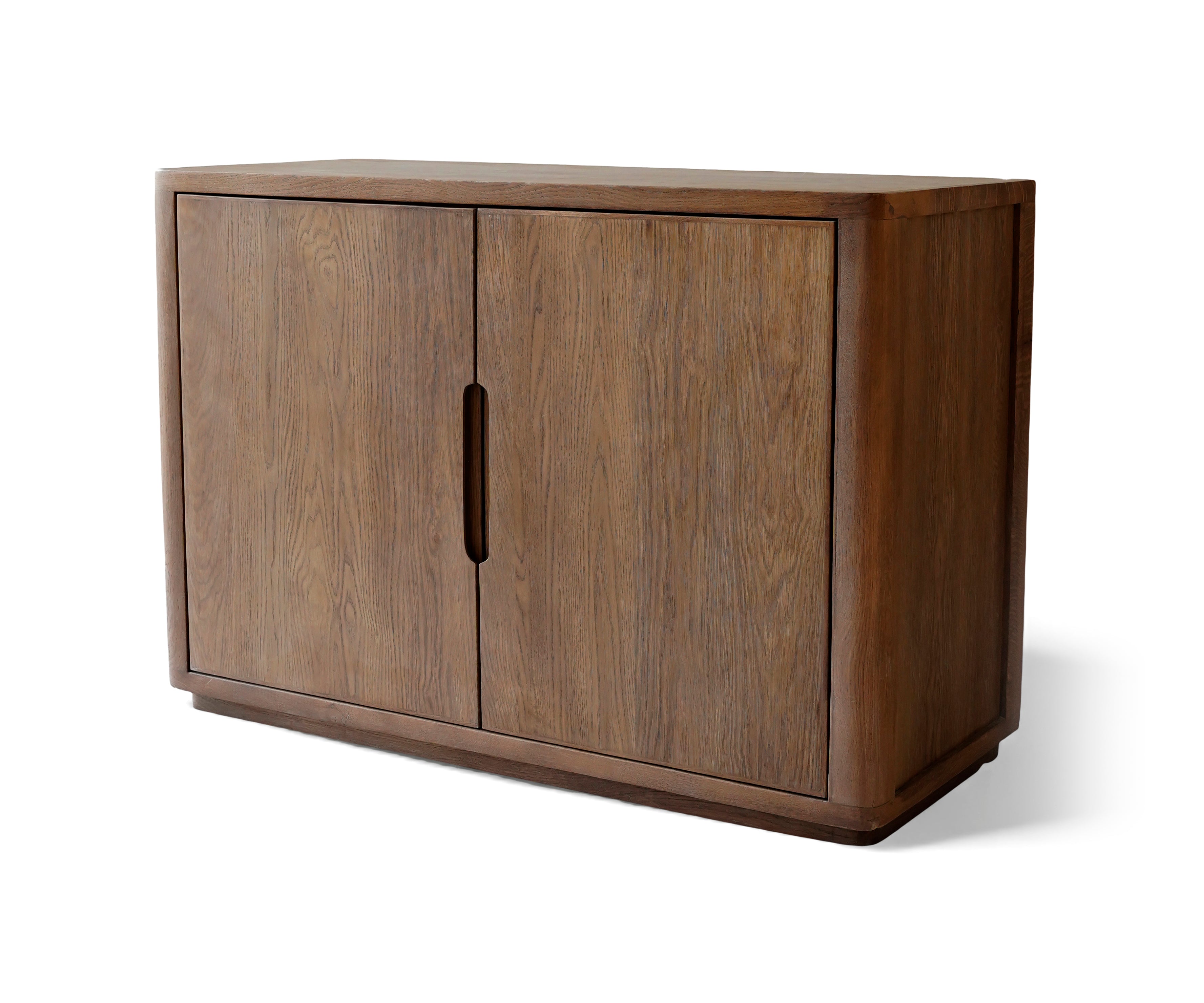 Breton Double Door Oak Wood Cabinet