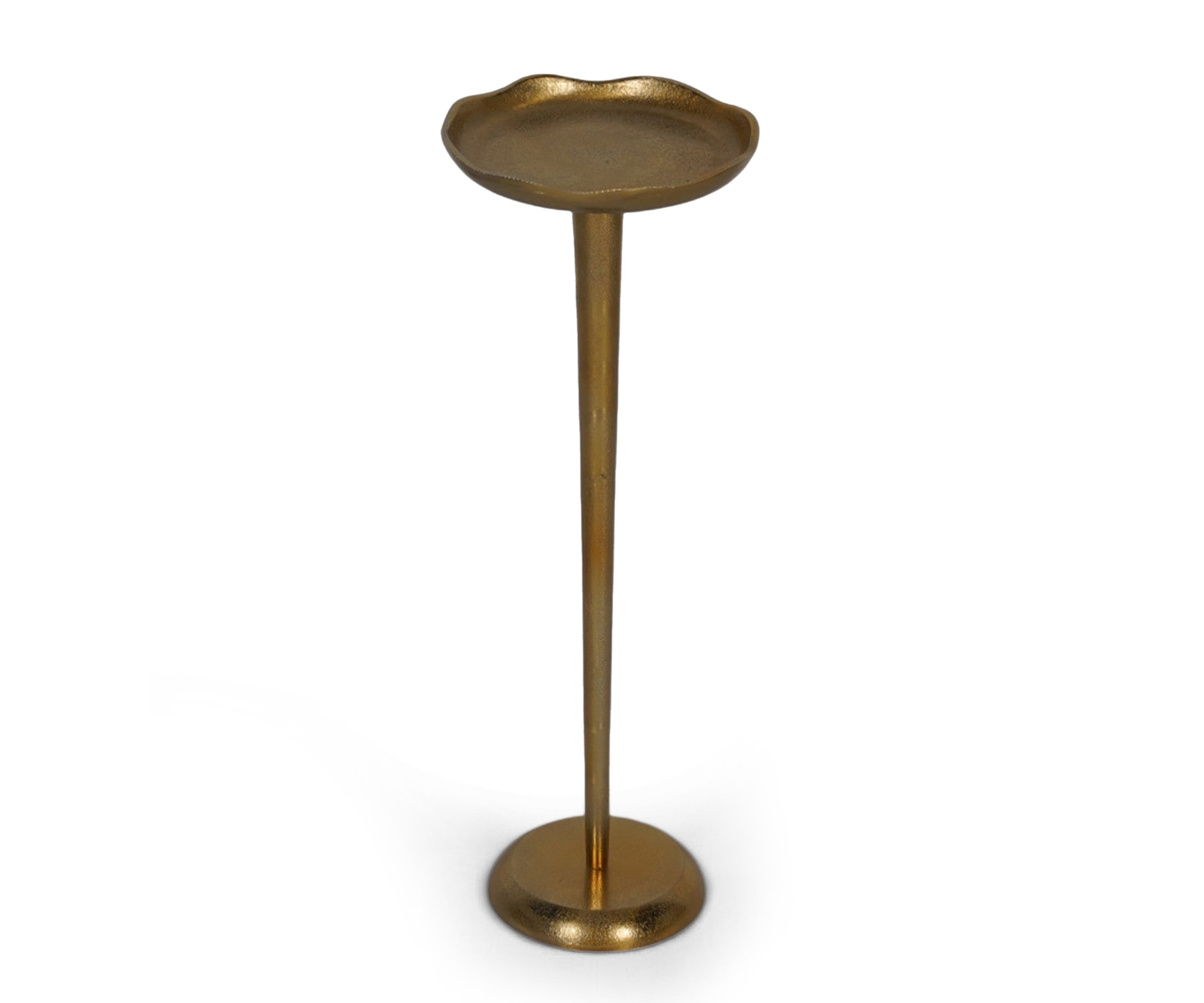 Tall Tray Accent Peg Table in Burnished Gold