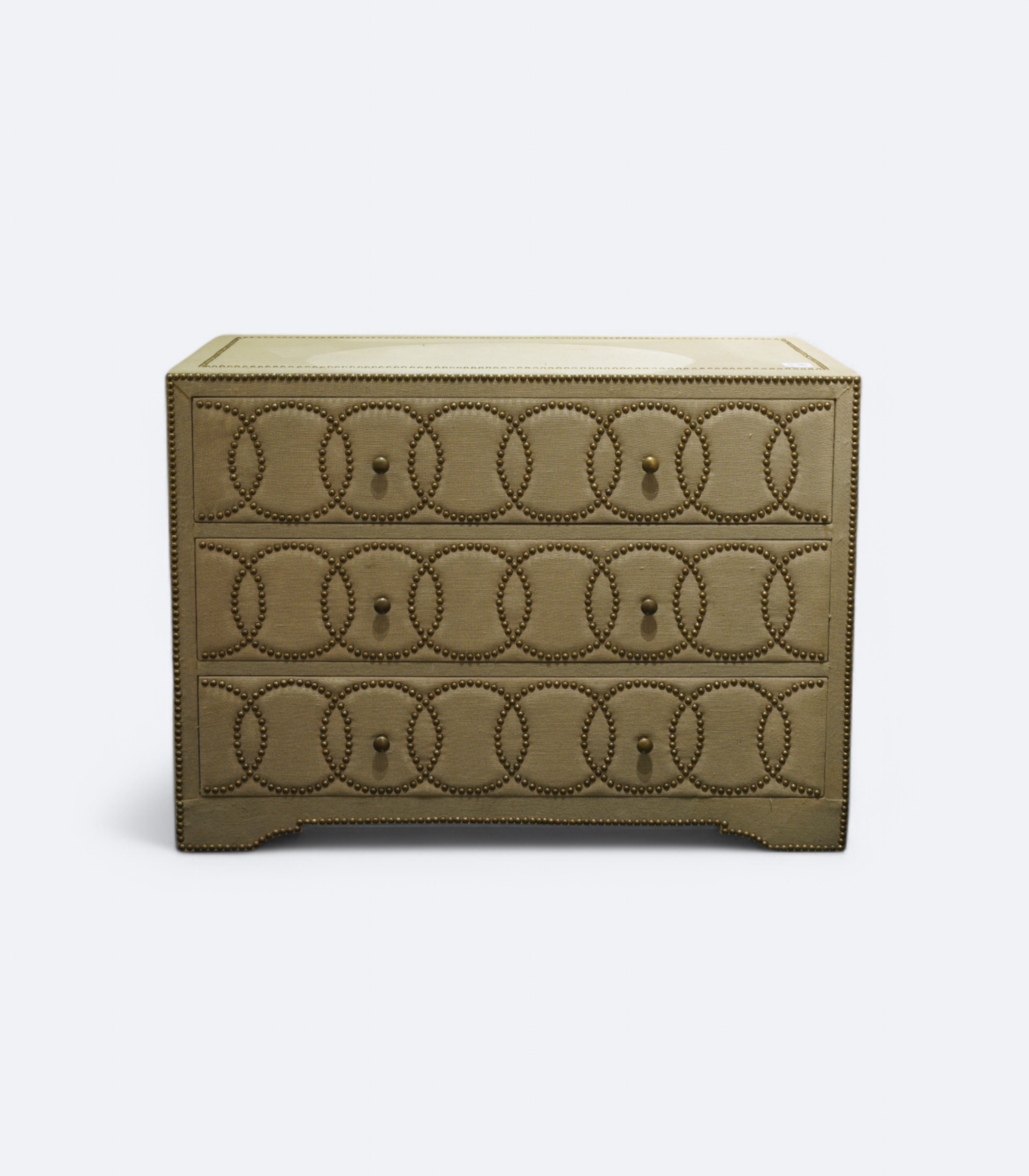Chest of Drawers with Linen Upholstery