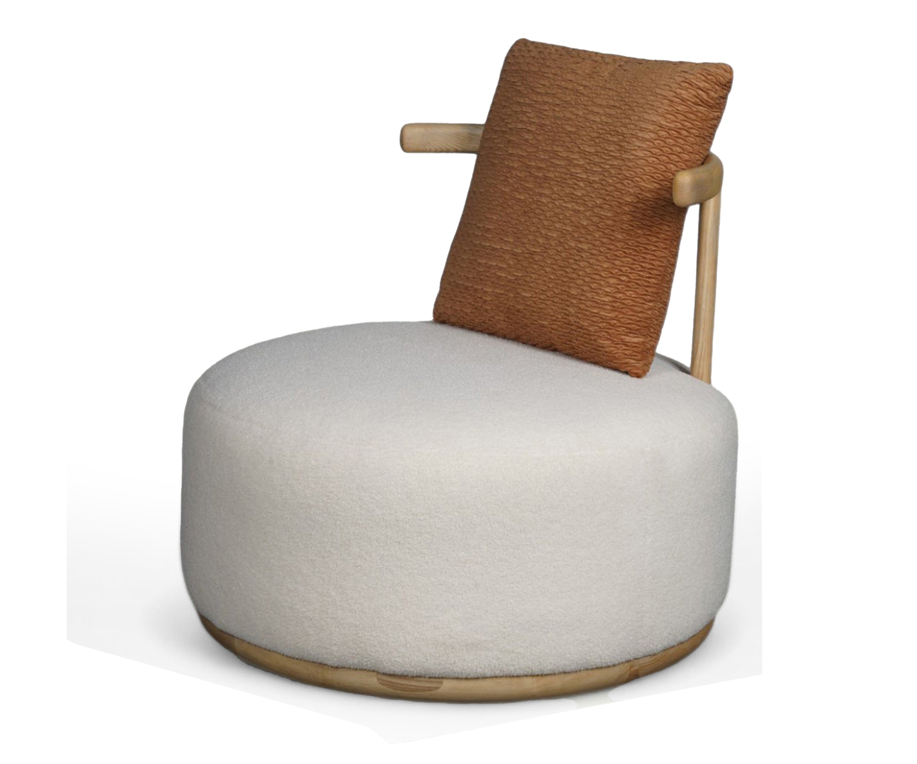 Foam Sponge Oak Armchair