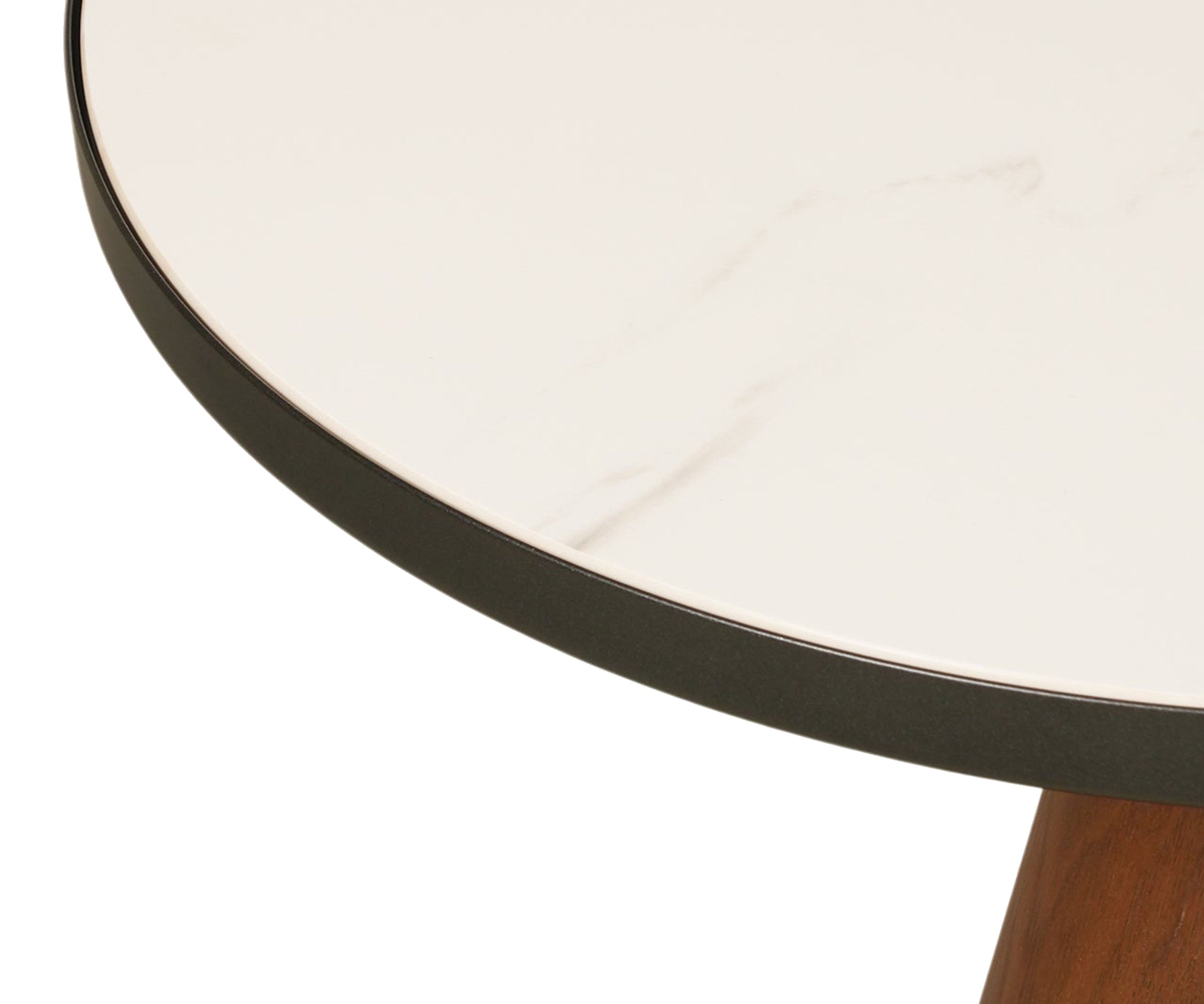 Round Marble Top Cone Base Side Table