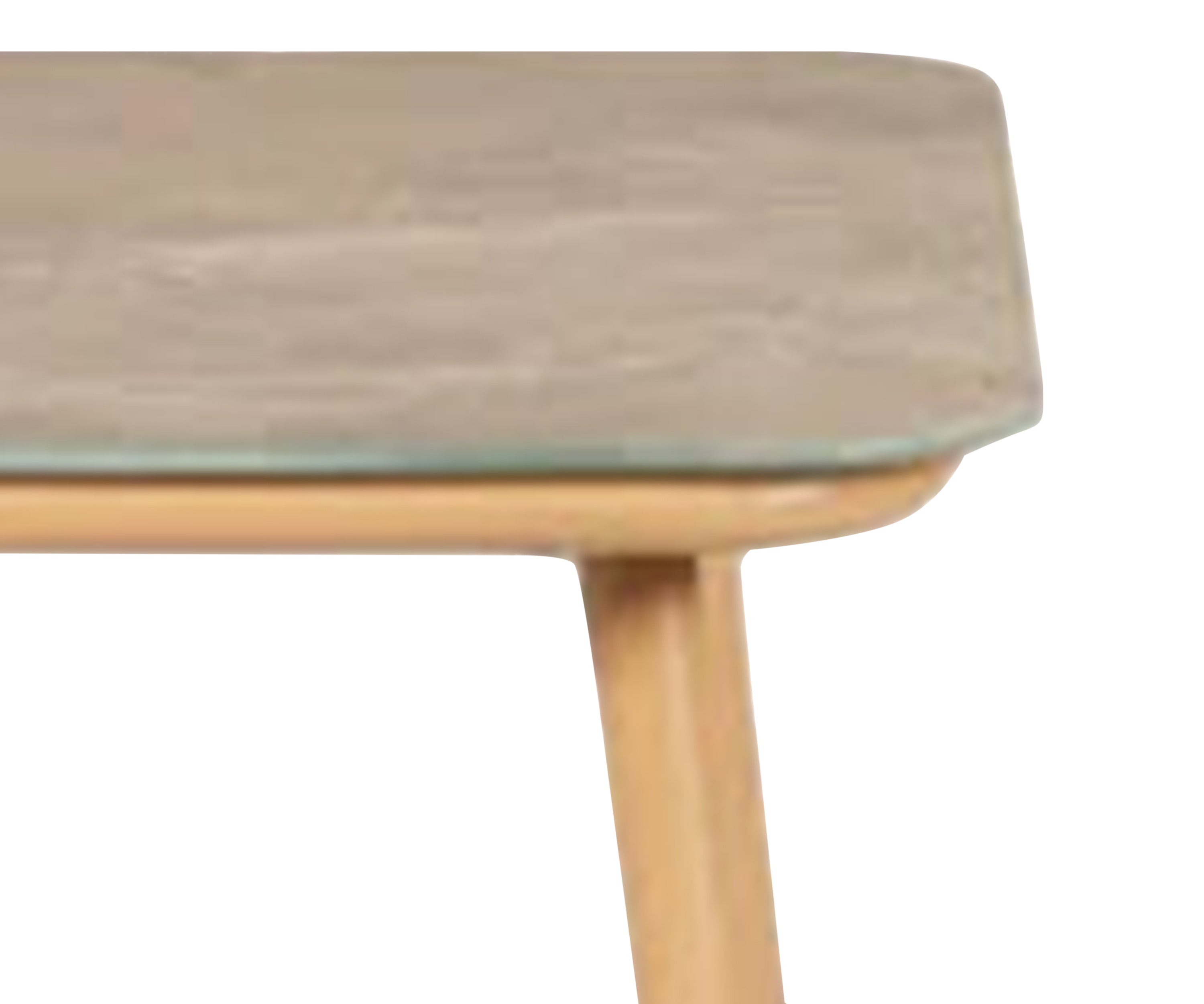 Curved Edge Brown Wooden Table