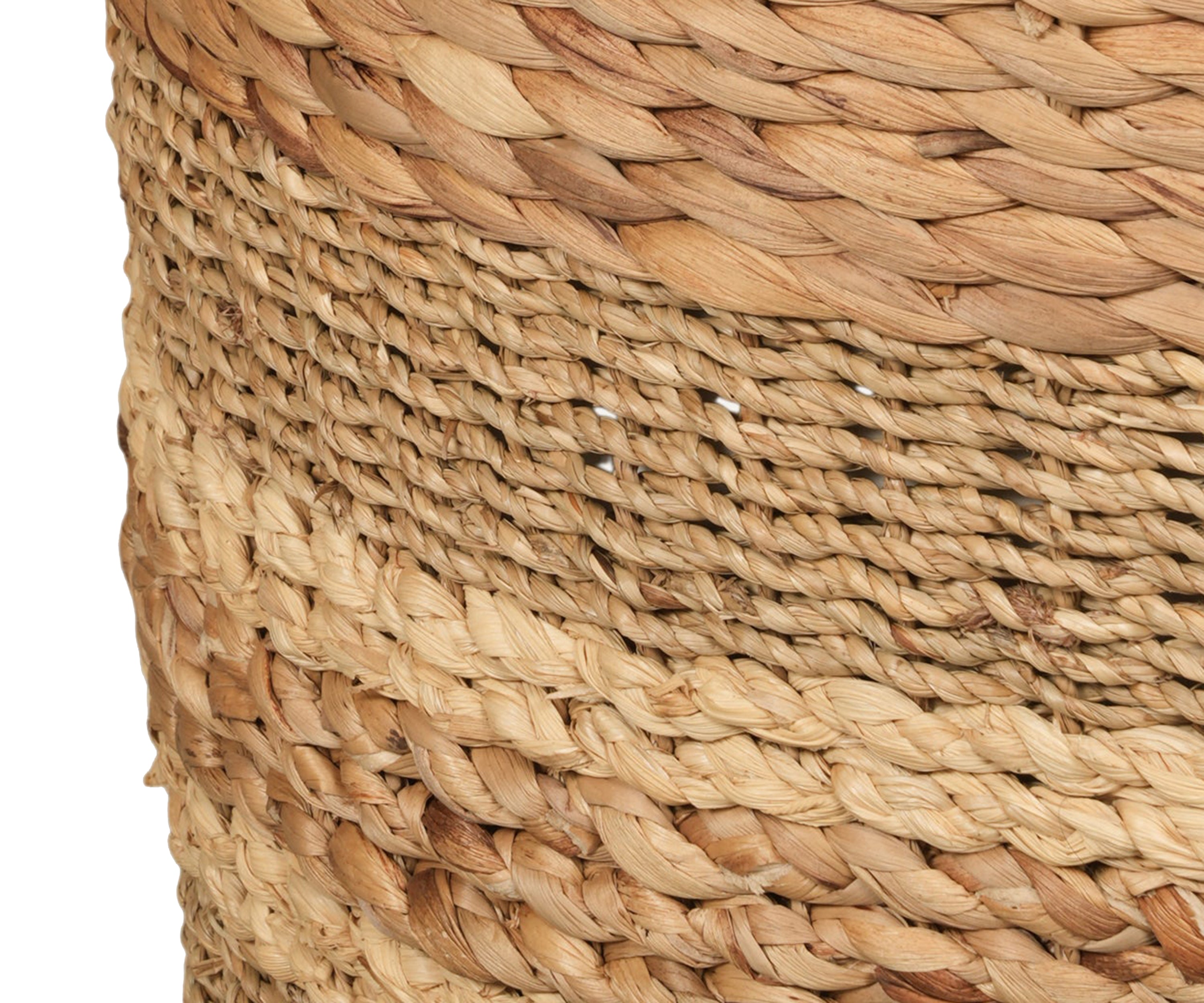 Round Braided Natural Fiber Pouf