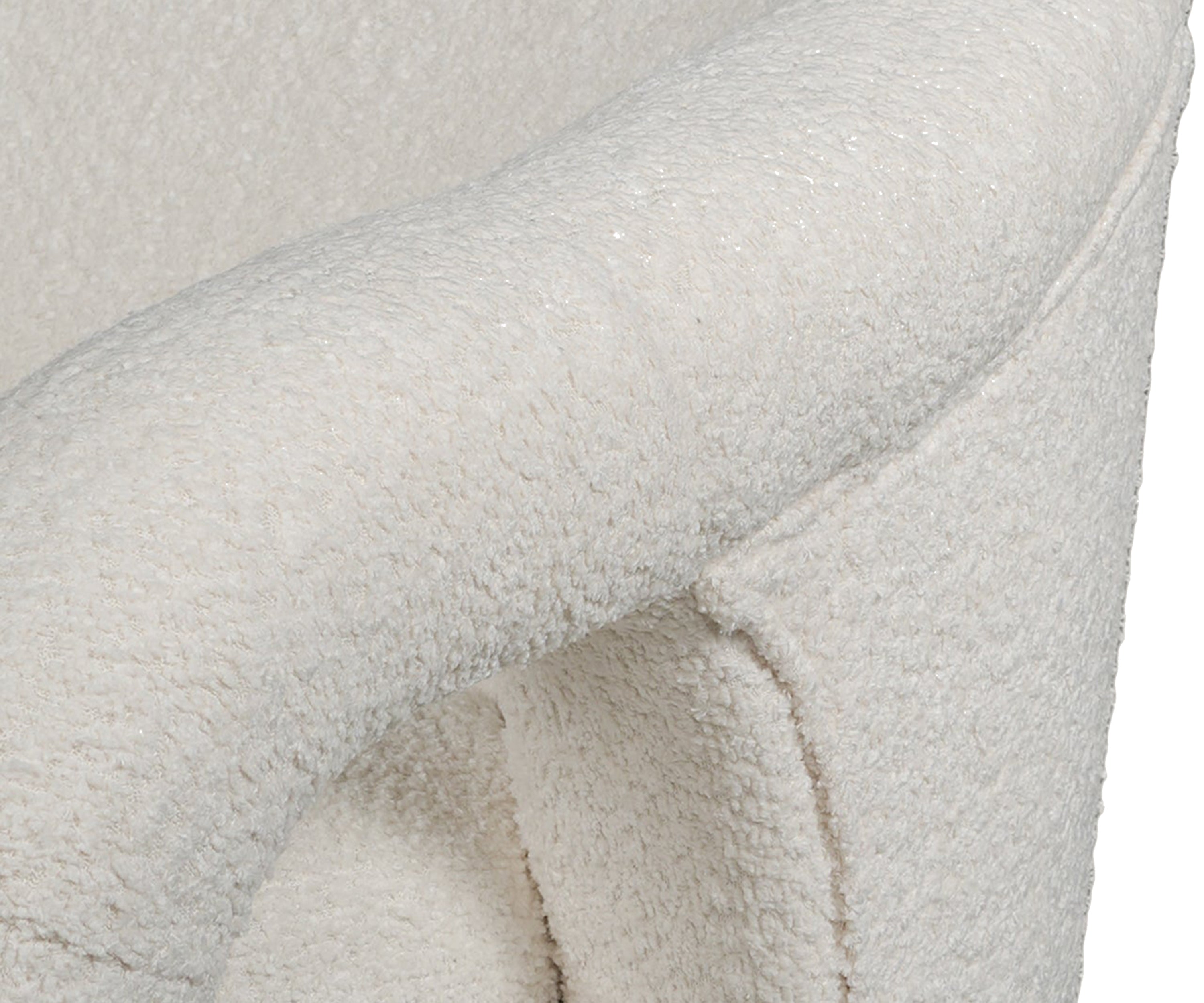 Modern Bouclé Curved Arm Lounge Chair