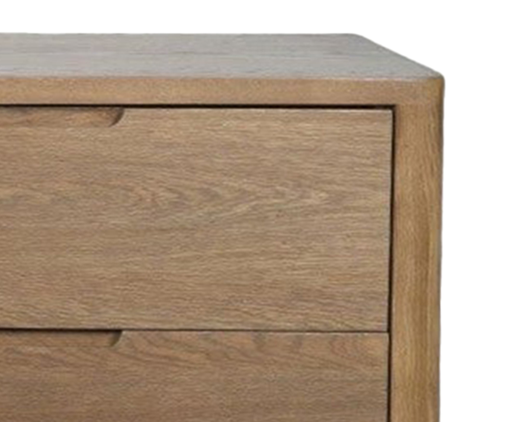 Oak Wood Modern 6 Drawer Chest