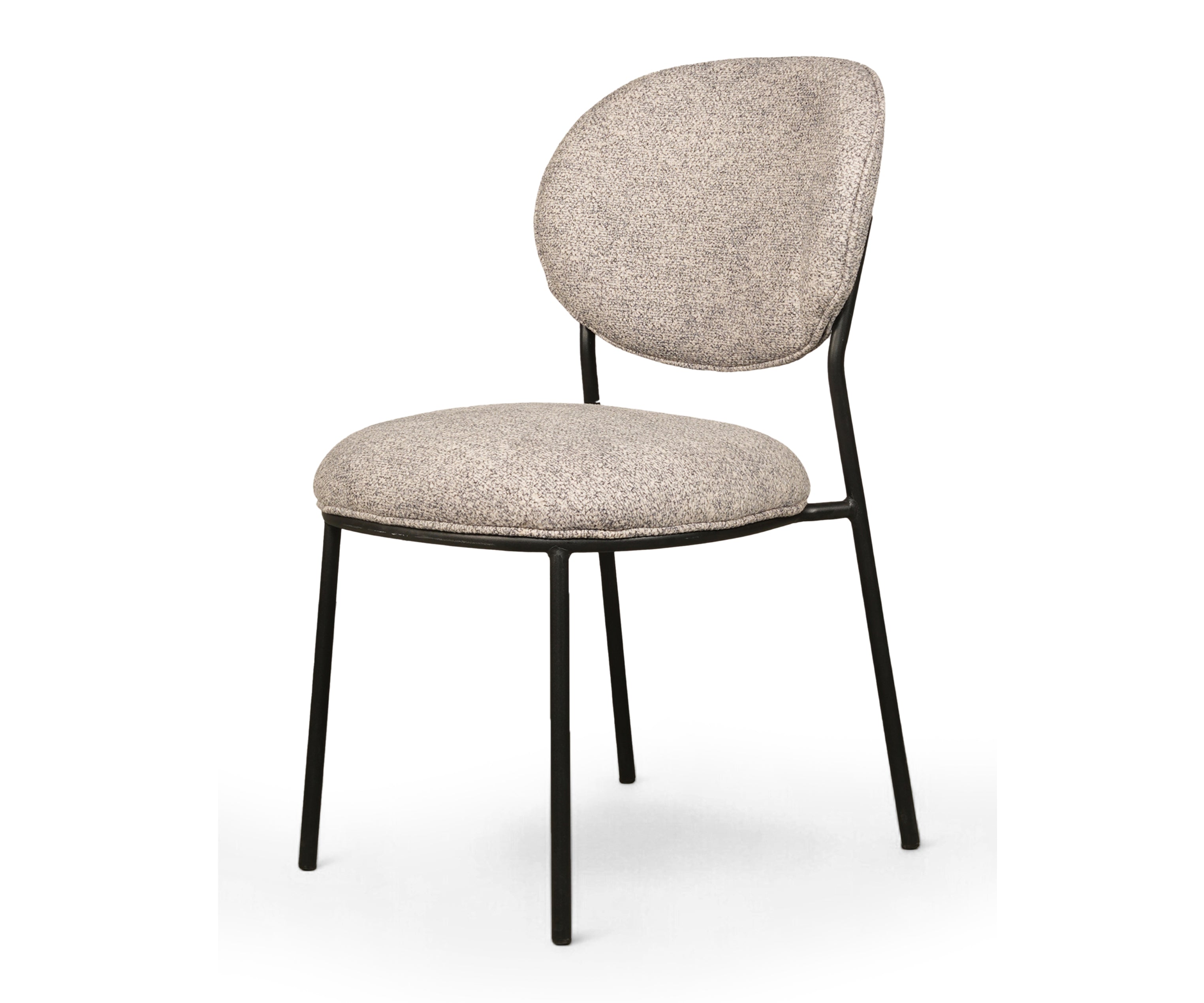 Modern Upholstered Metal Frame Dining Chair