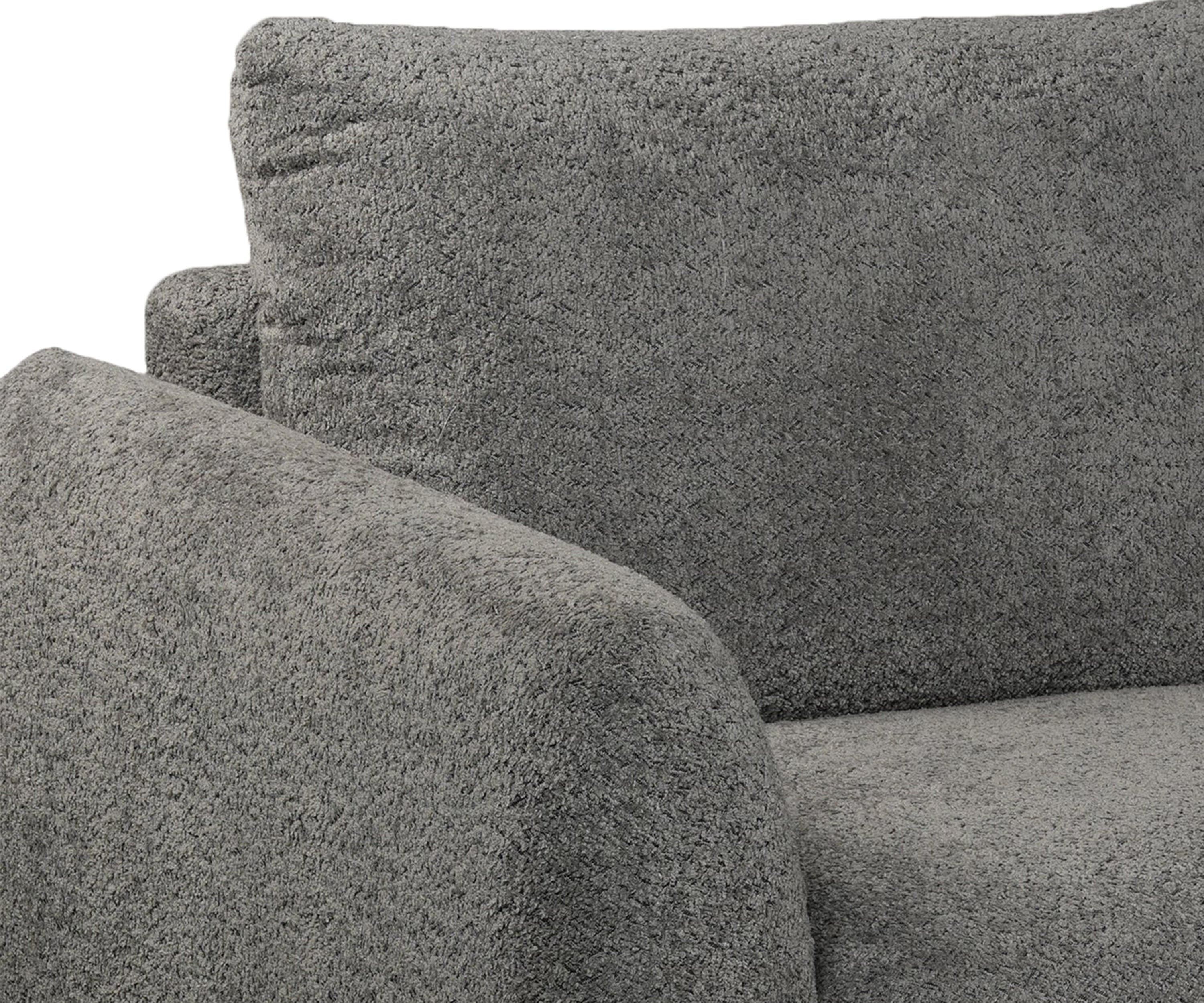 Modern Charcoal Bouclé Right Sectional Sofa