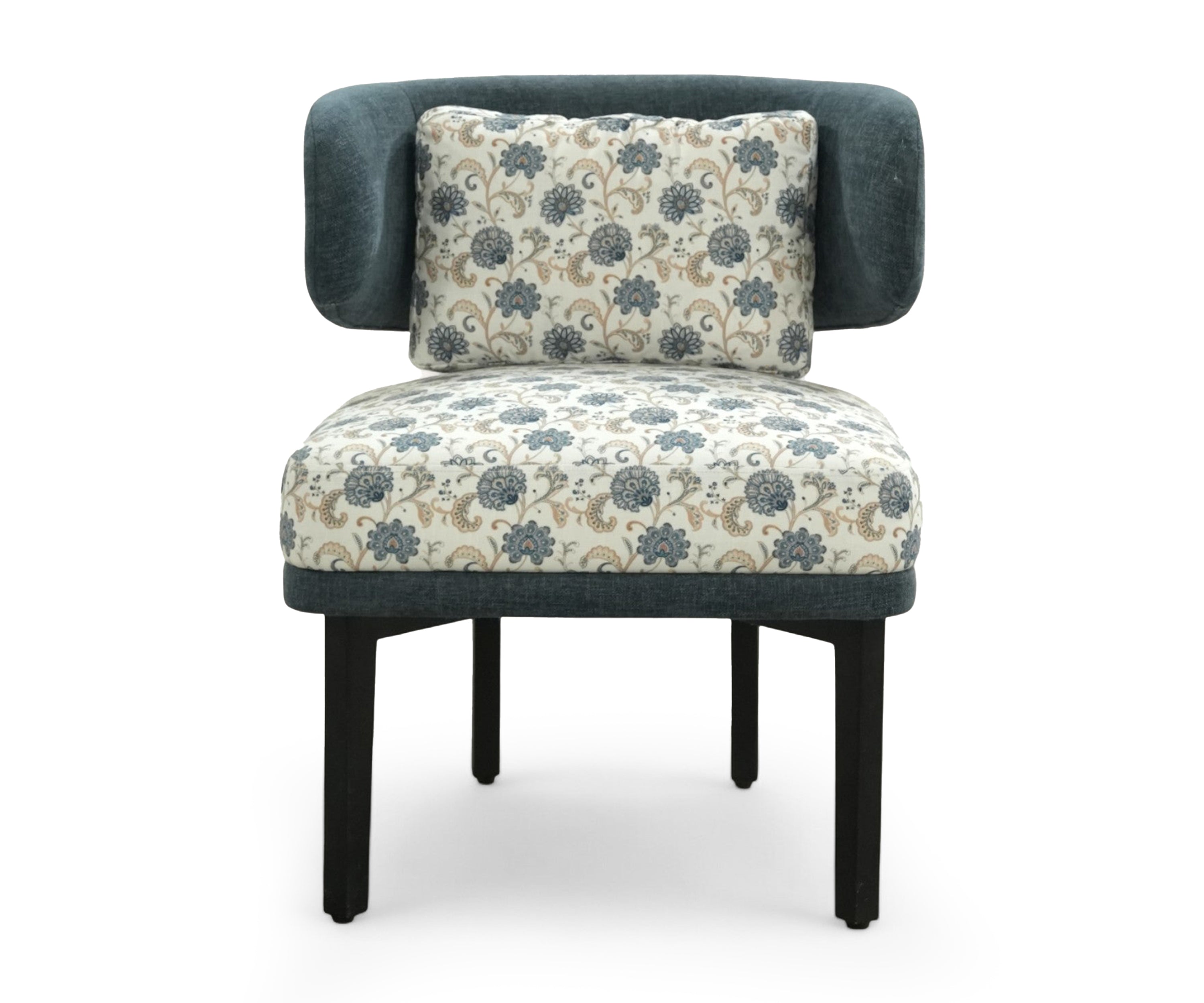 Contemporary Slipper Arm Chair with Bolster Cushion
