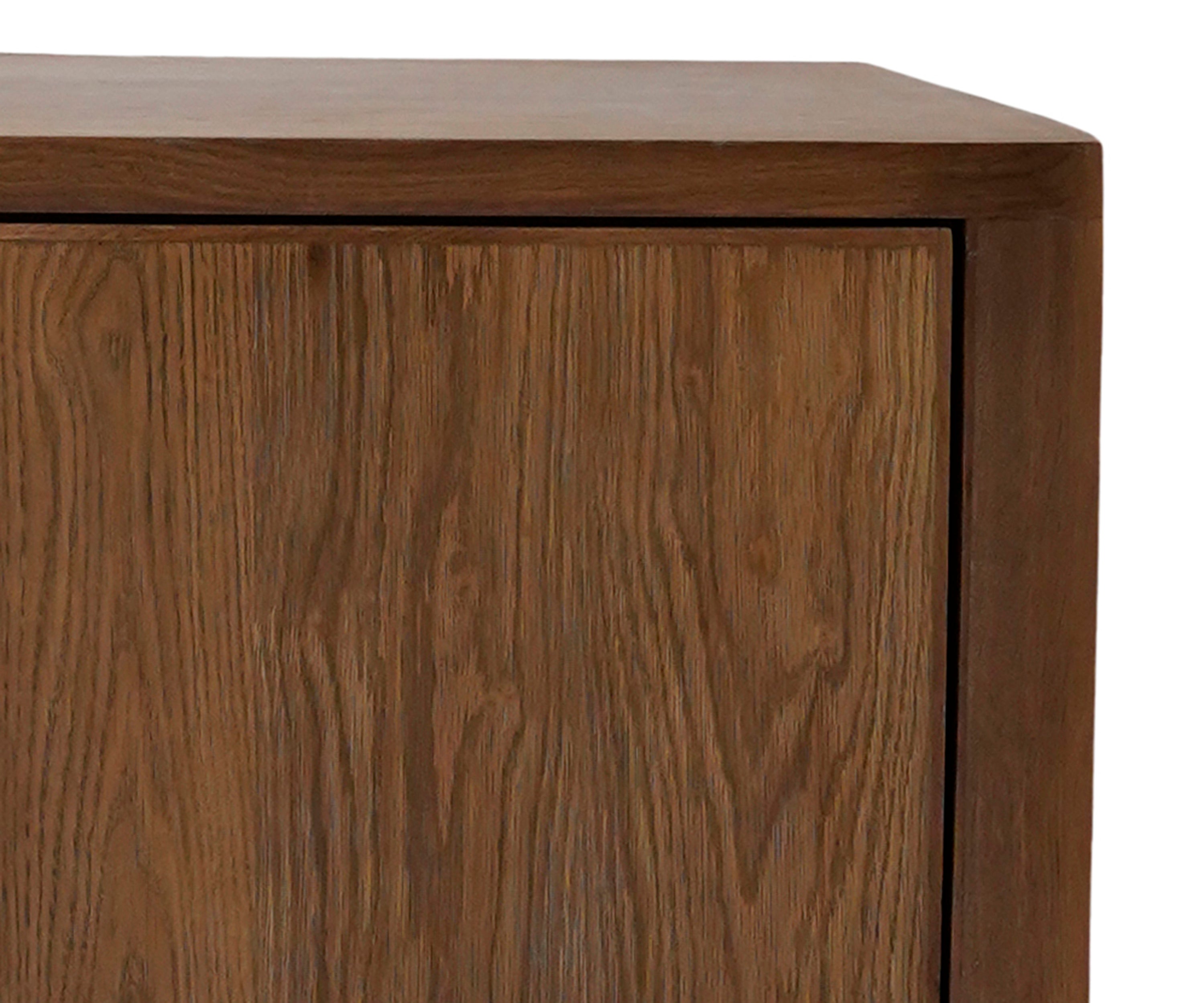 Breton Double Door Oak Wood Cabinet