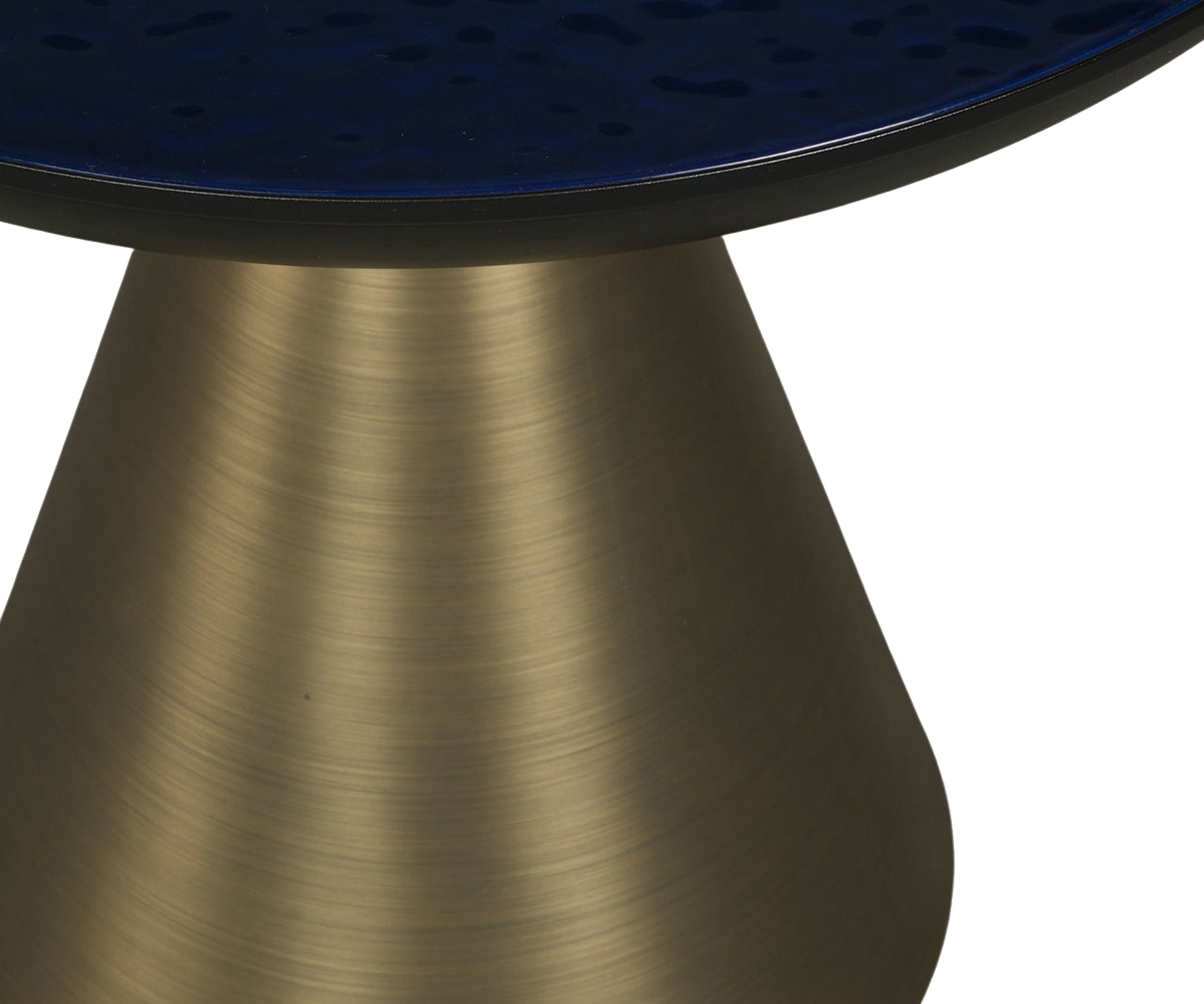 Brass Cone Base Nesting Coffee Tables Set of 2