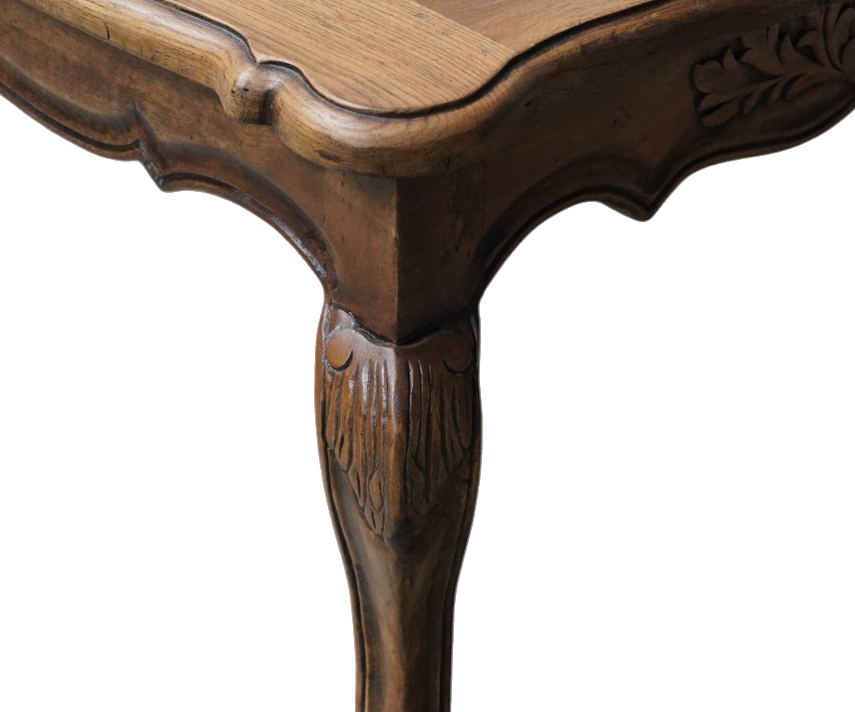 French carved parquet top table