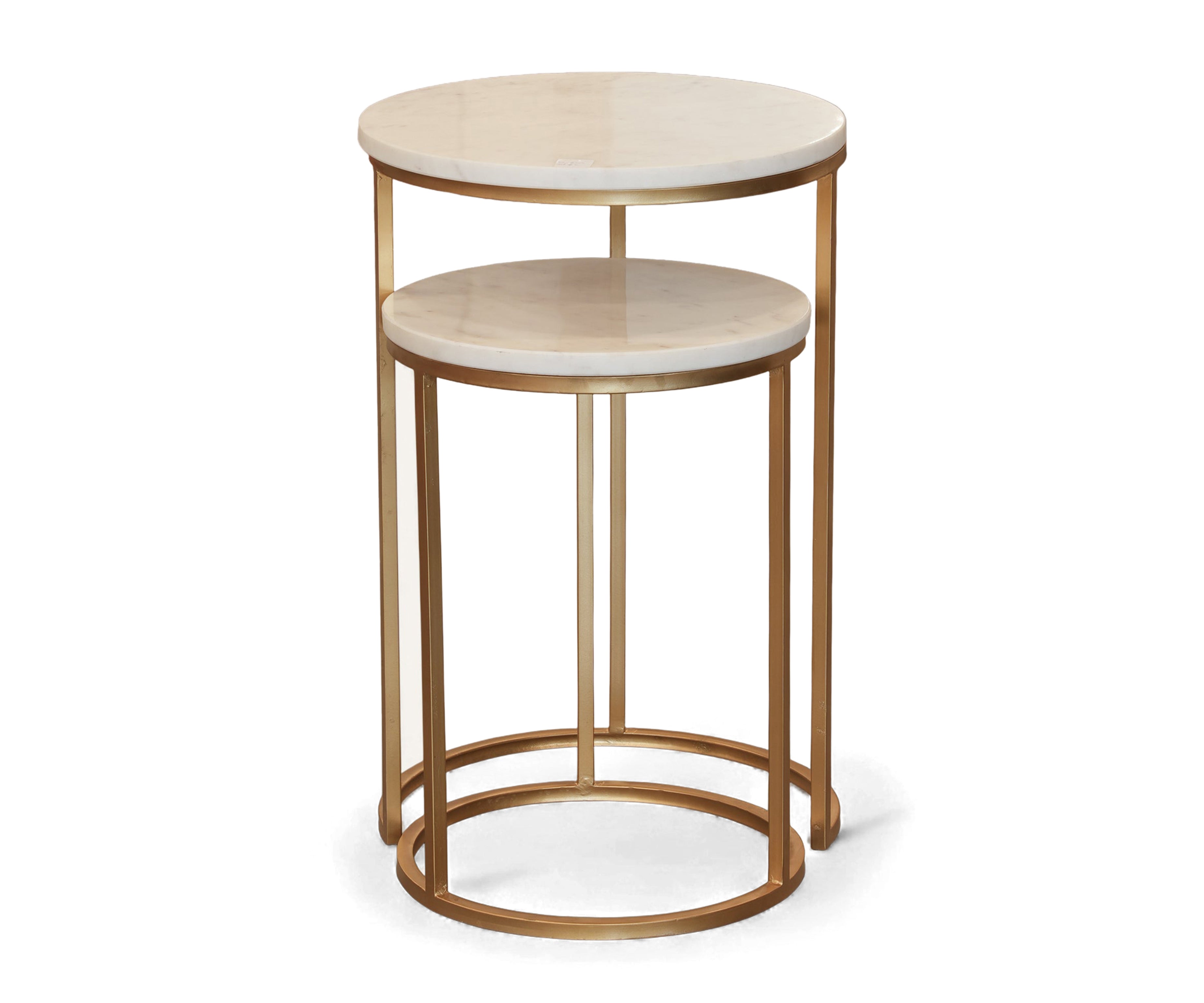 Marble Top Side Table Set of 2