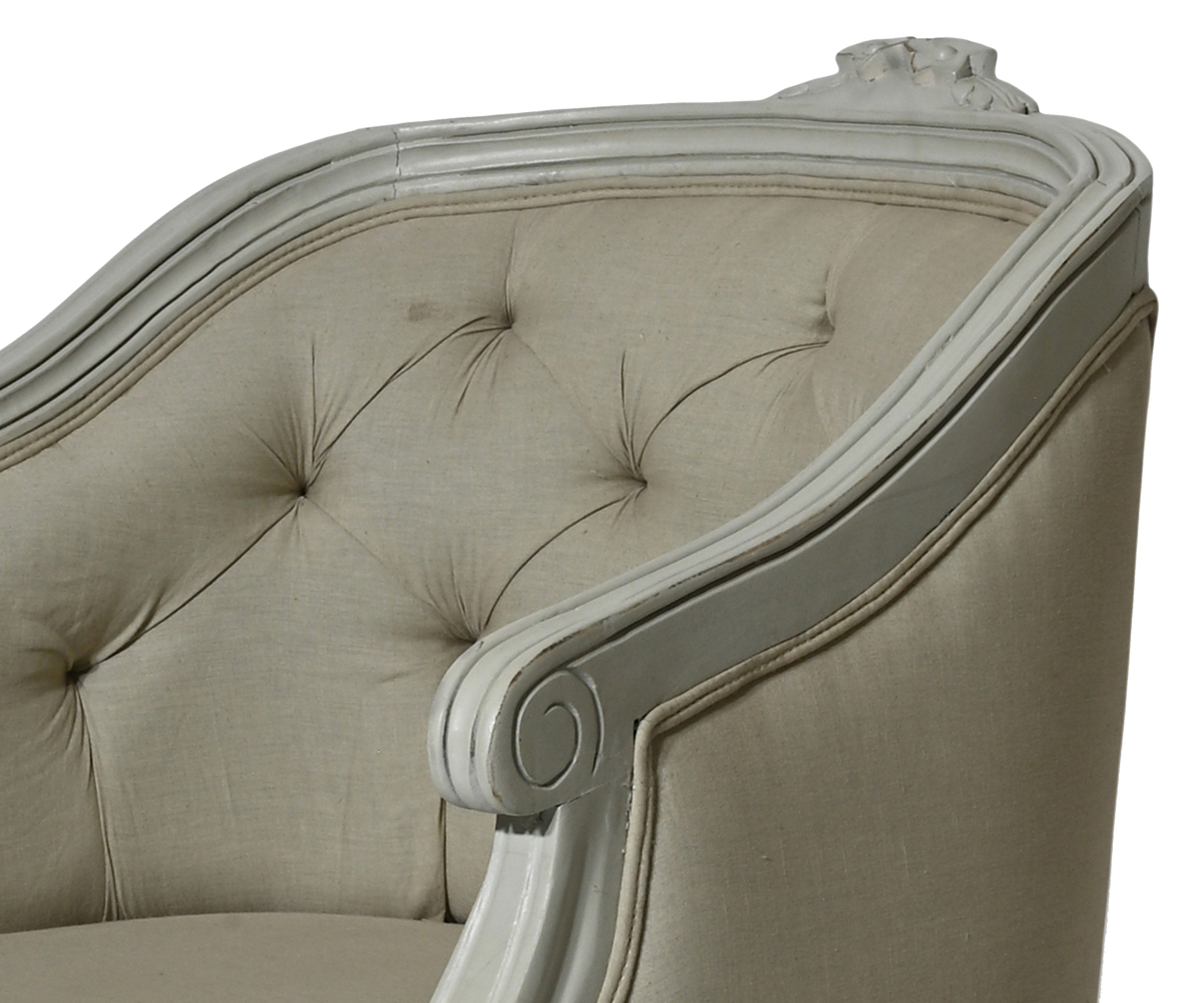 Upholstered Wooden Arm Chair